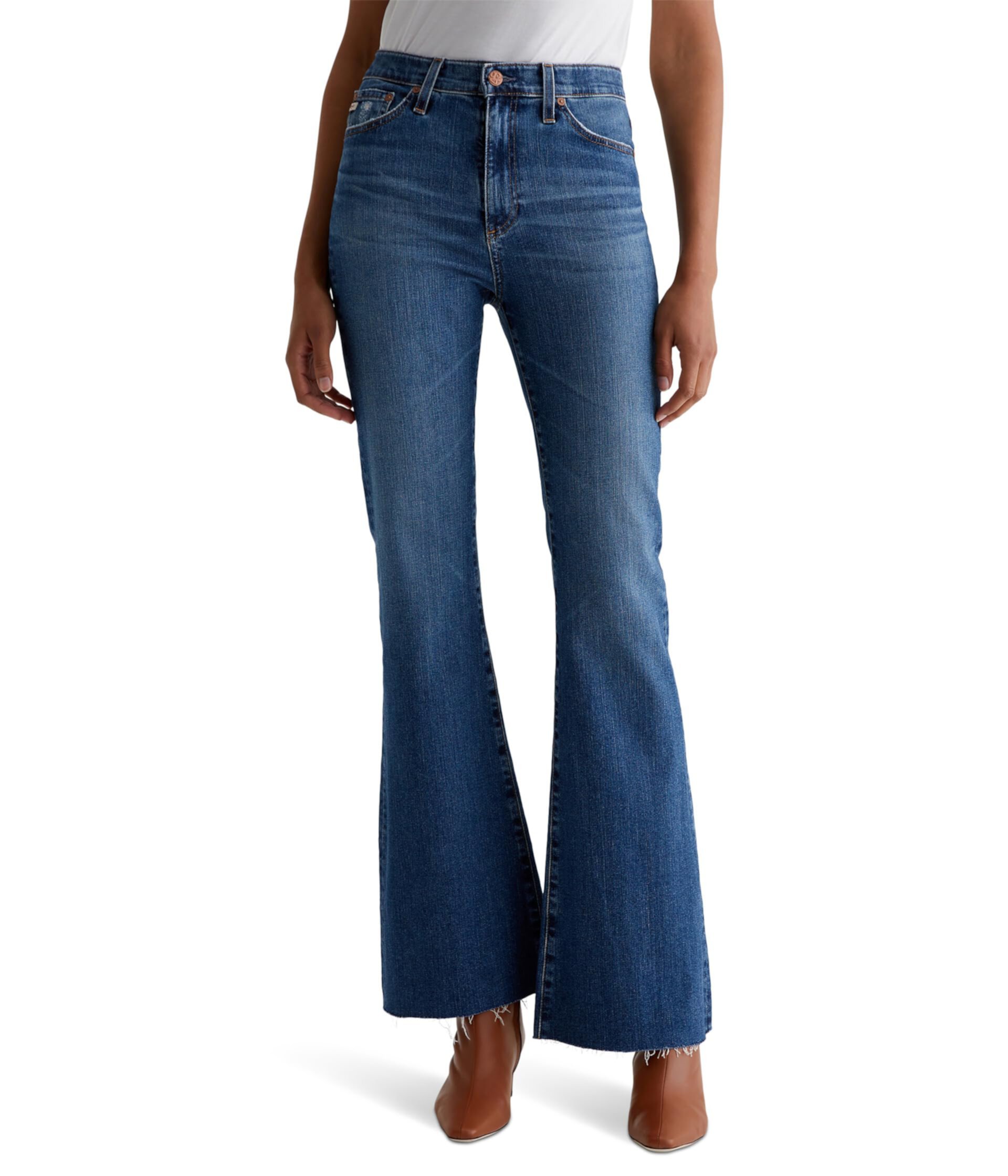 Madi Super High Rise Flare Jeans in 15 Years Prague AG Jeans