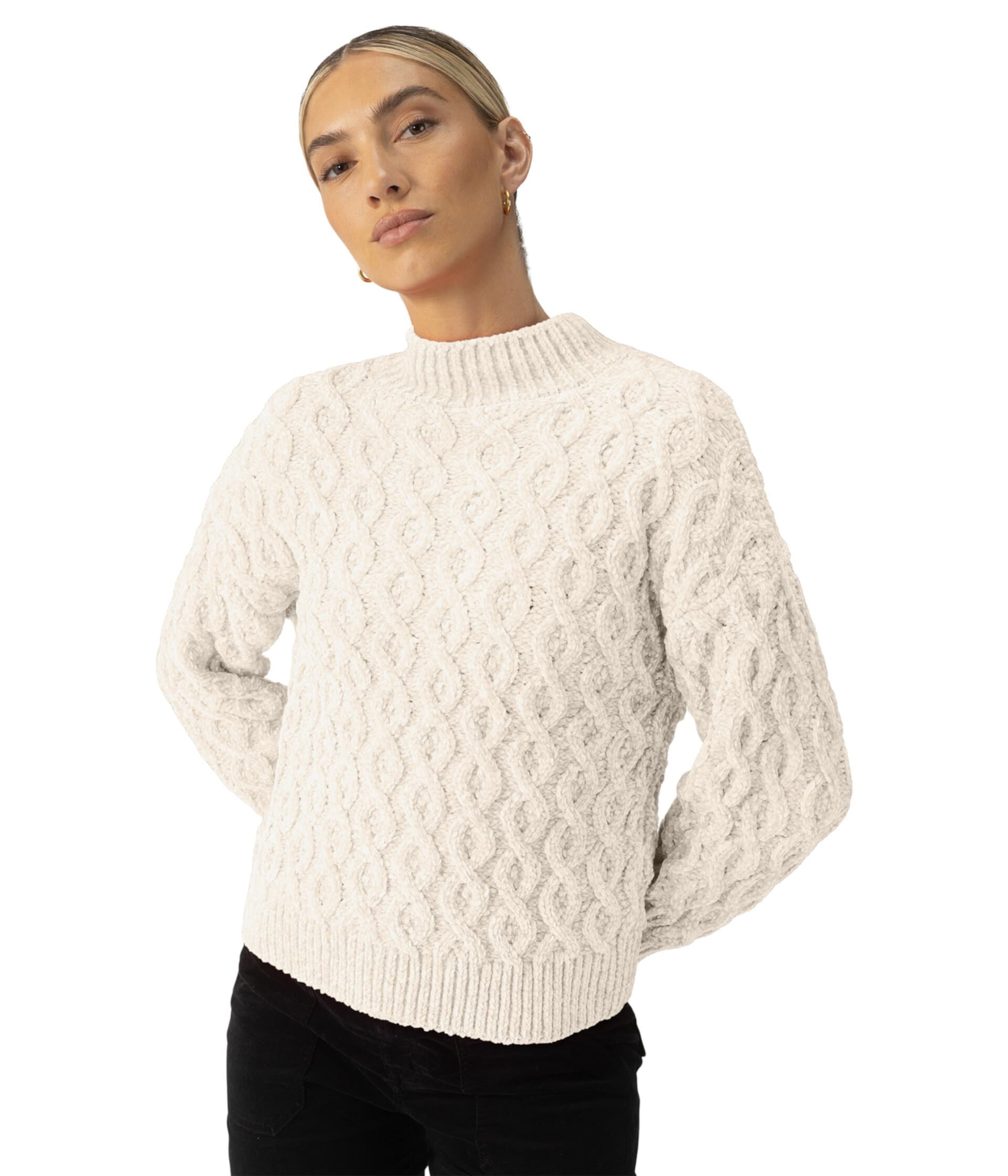 Cable Mock Neck Sweater Sanctuary