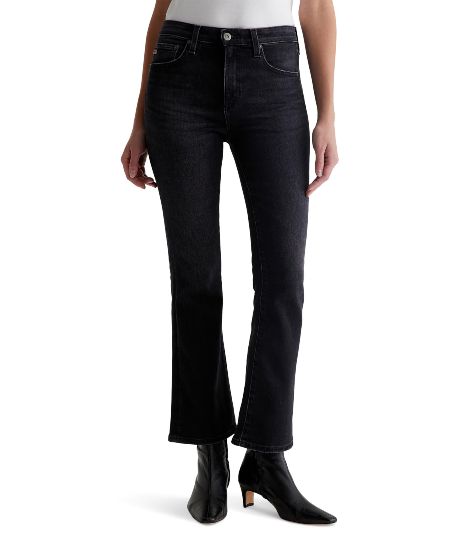 Farrah Mid-Rise Crop Boot Jeans in 2 Years Ginza AG Jeans