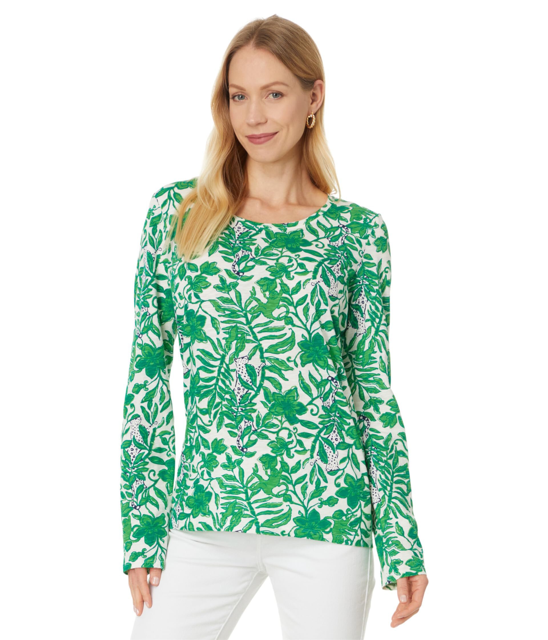 Женская Футболка Lilly Pulitzer Etta Scoop-Neck Long Sleeve Lilly Pulitzer