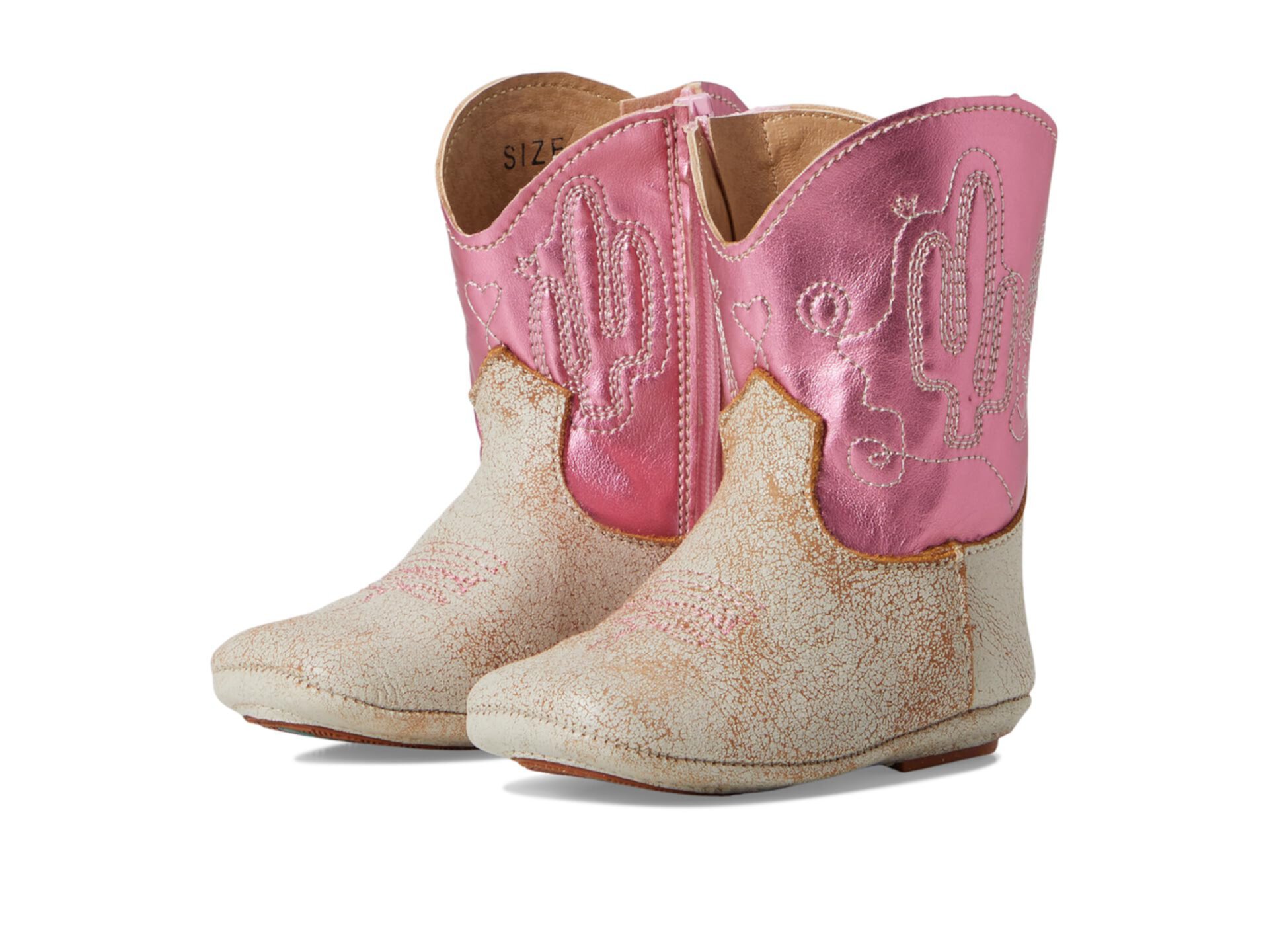 К детские ковбойские сапоги Roper Kids Cowbabies Pink Cactus Roper Kids