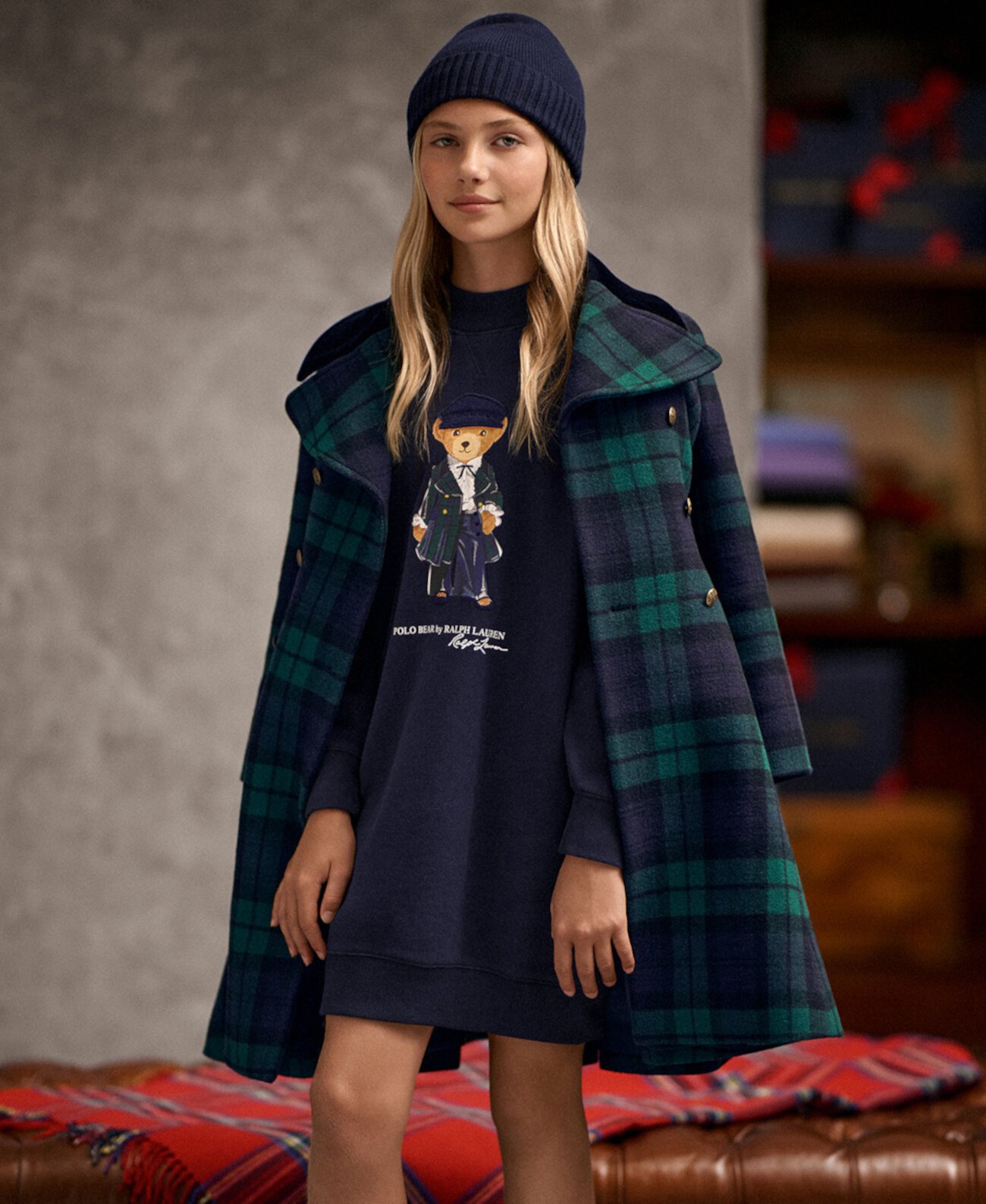 Big Girls Polo Bear Fleece Sweatshirt Dress Polo Ralph Lauren