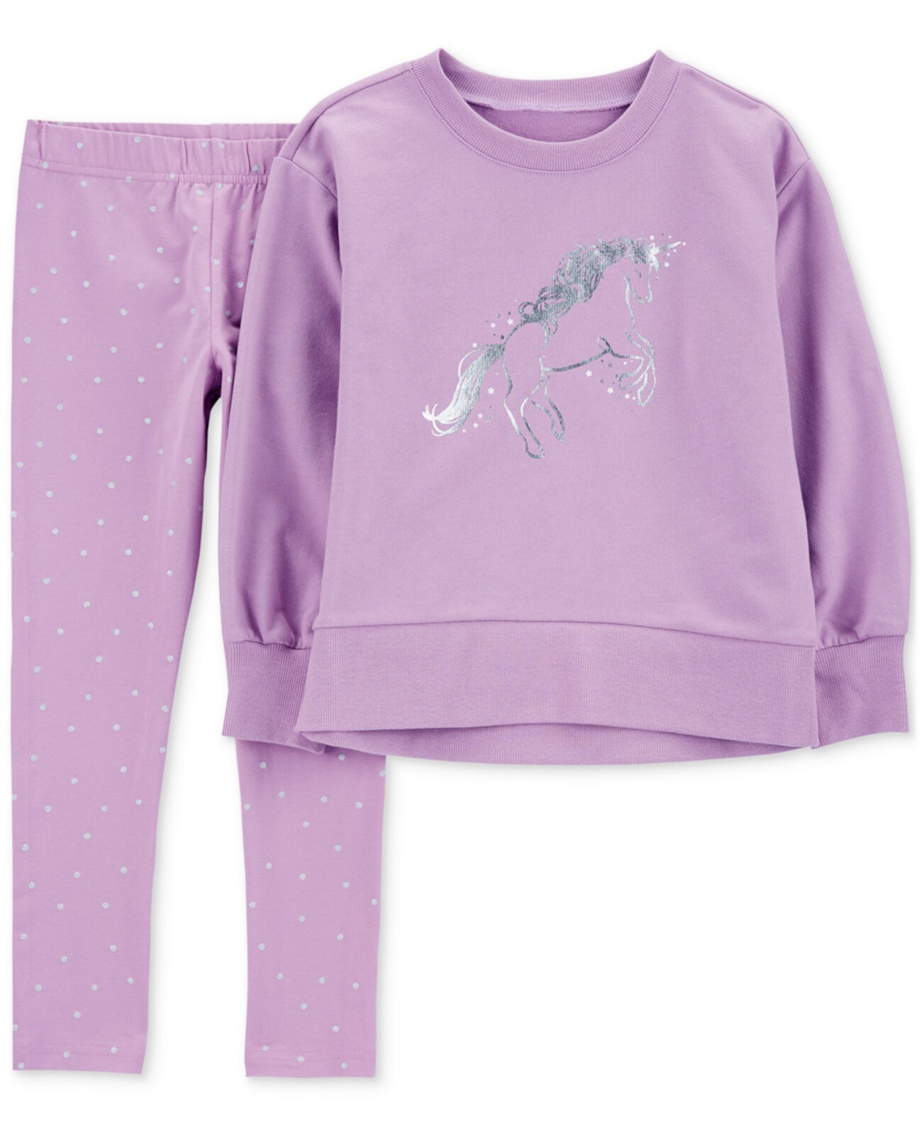 Little & Big Girls Unicorn Pullover Sweatshirt & Leggings, 2 Piece Set Carter's