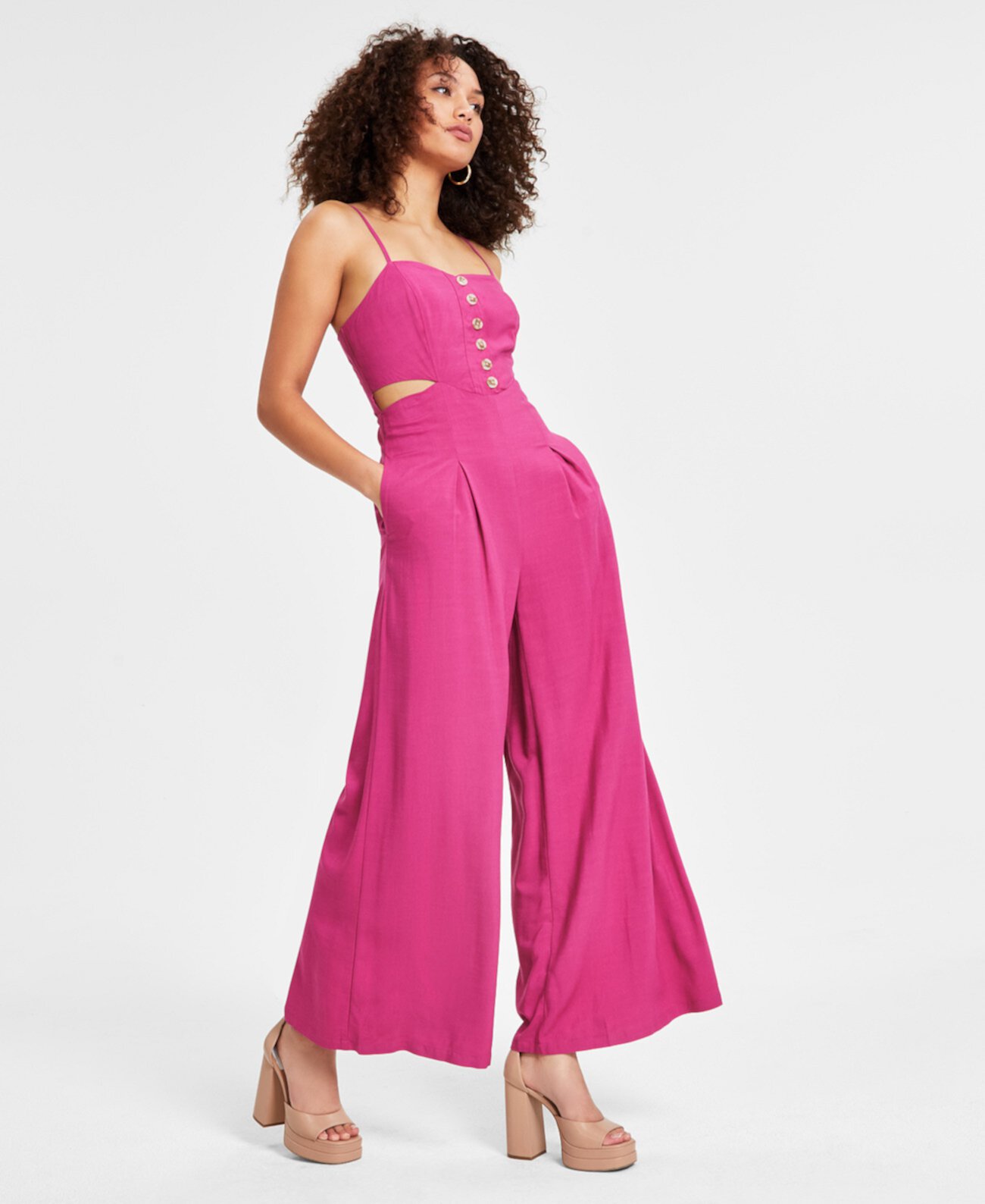 Женский Комбинезон Bar III Sweetheart Cut-Out Wide-Leg Bar III