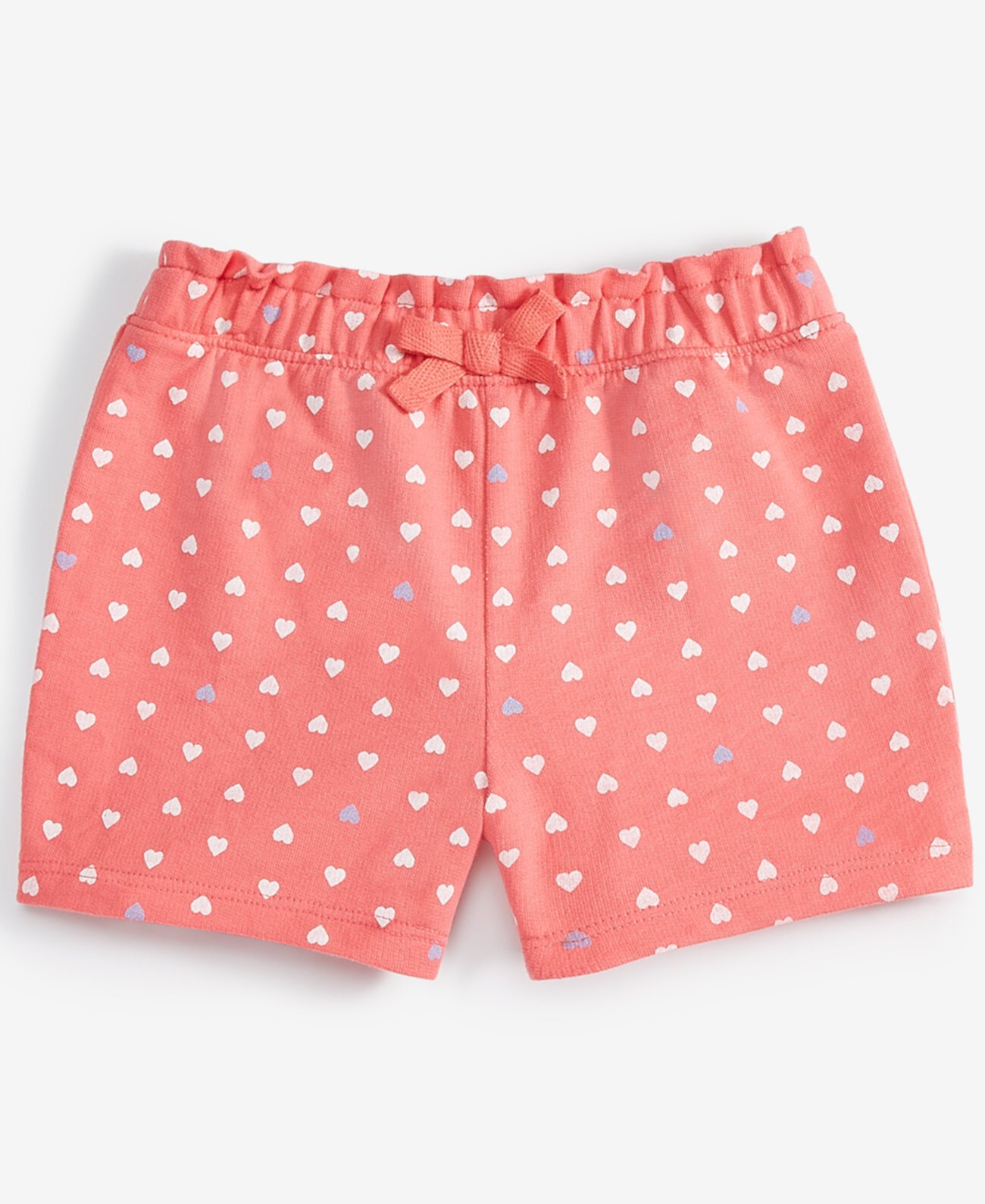 Baby Girls Tonal Hearts Printed French Terry Shorts, Created for Macy's First Impressions