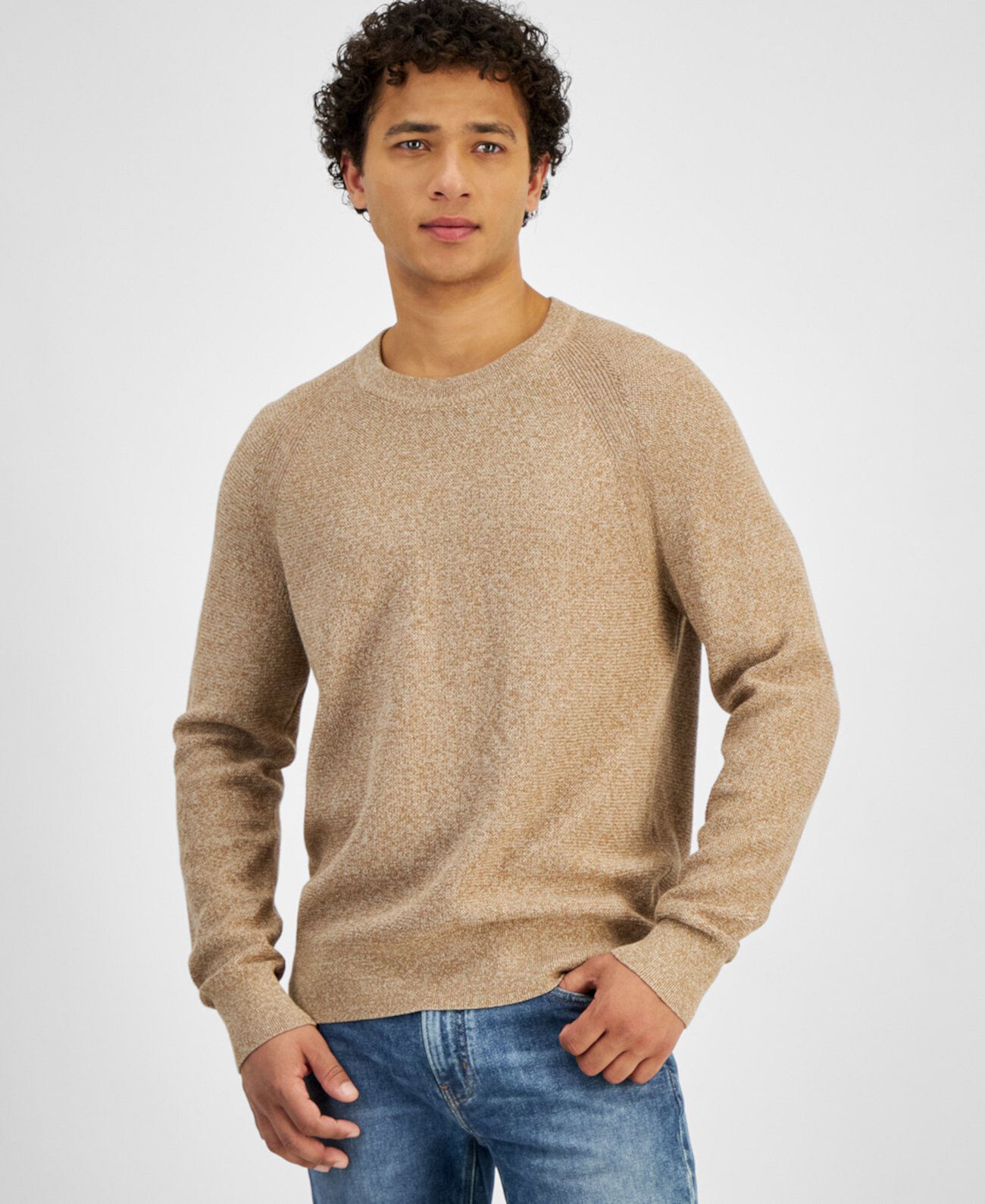 Men's Modern-Fit Textured Mouliné Sweater Michael Kors