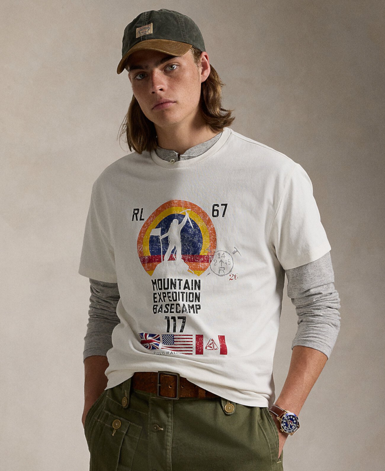 Мужская Футболка Polo Ralph Lauren Классическая-Fit Graphic Polo Ralph Lauren