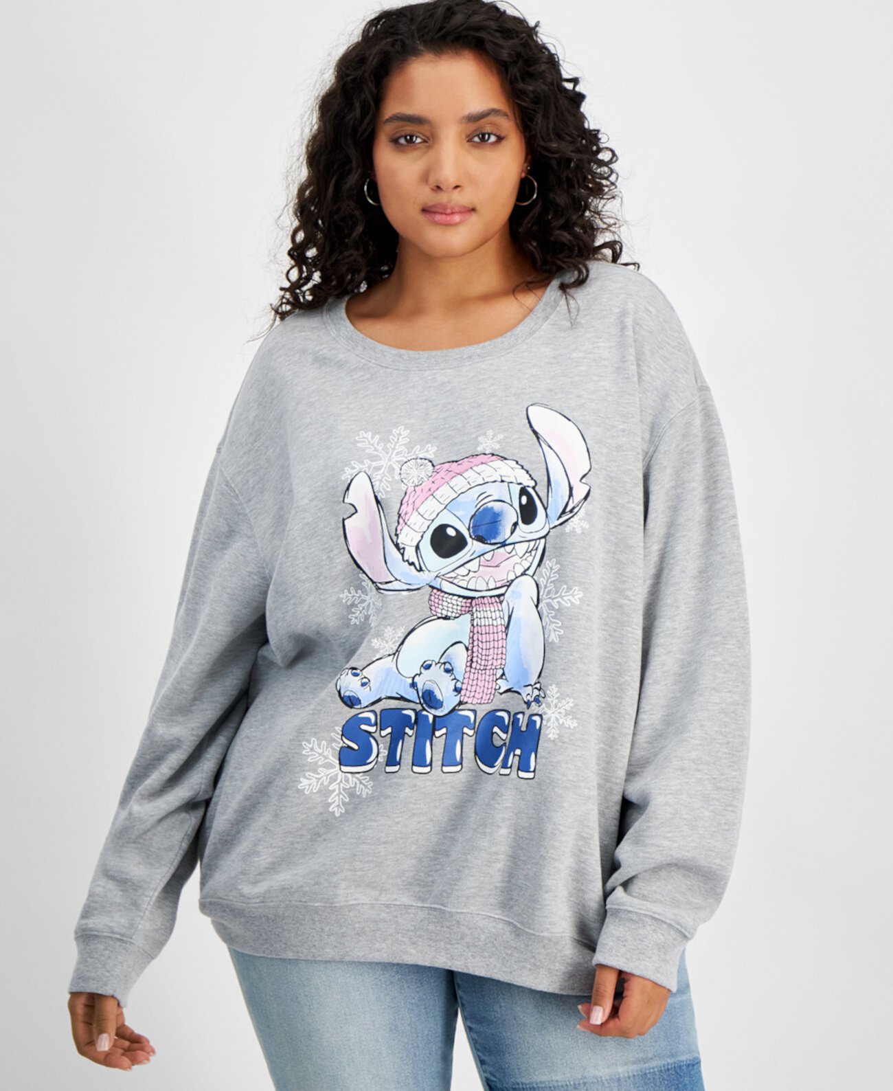 Женская Футболка Disney Trendy Plus Size Snowy Stitch Disney