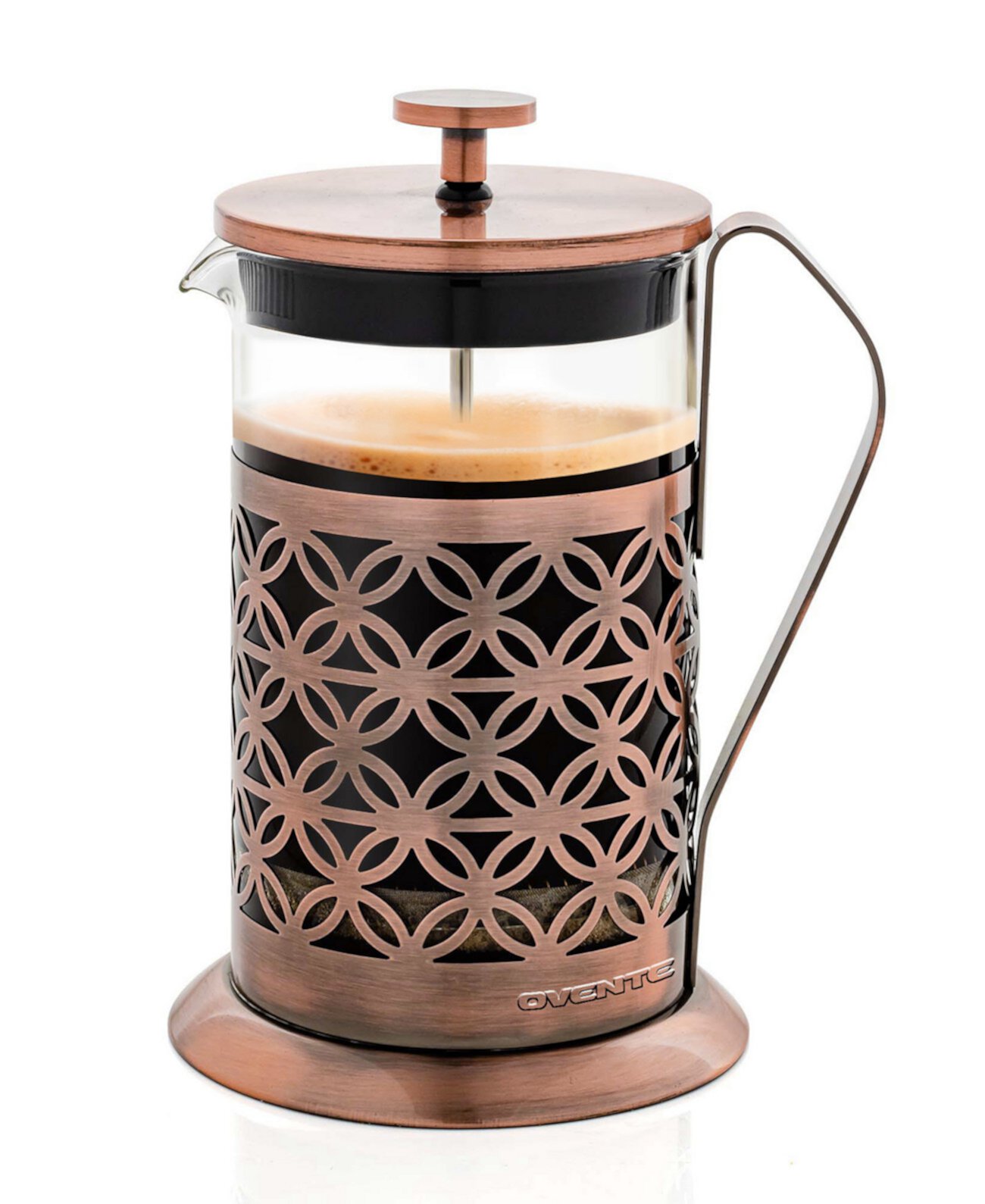 5 Inch, French Press Coffee & Tea Maker, Perfect for Hot & Cold Brew, Copper FSF27C OVENTE