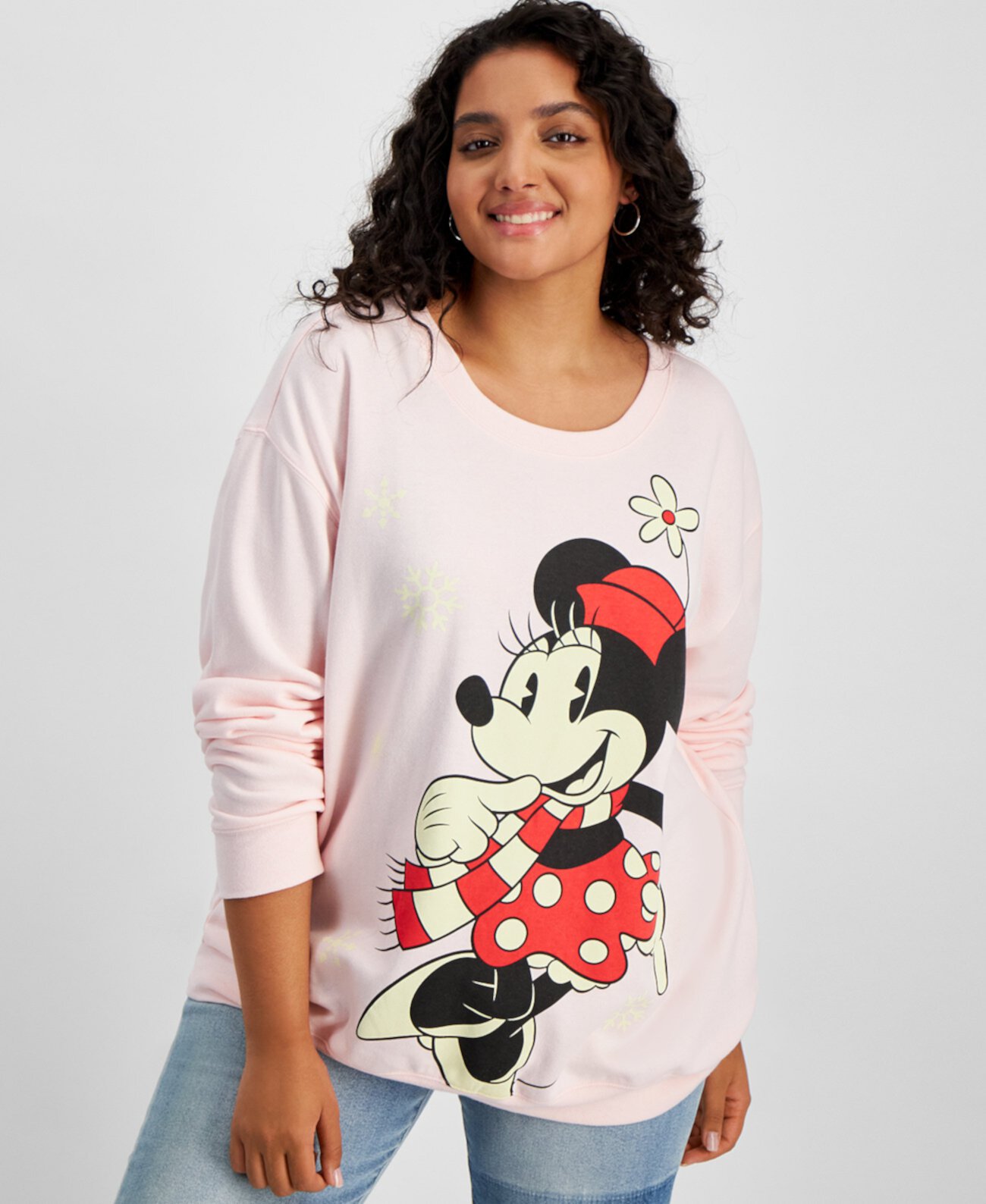 Женская Футболка Disney Trendy Plus Size Holiday Minnie Mouse Disney