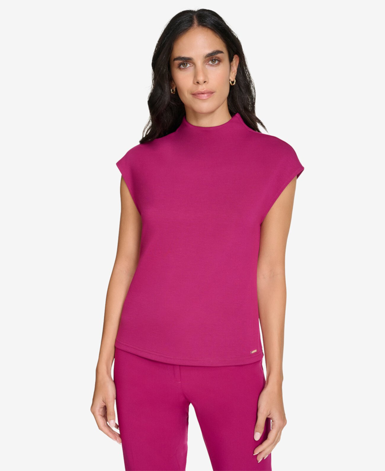 Petite Mock-Neck Top Calvin Klein