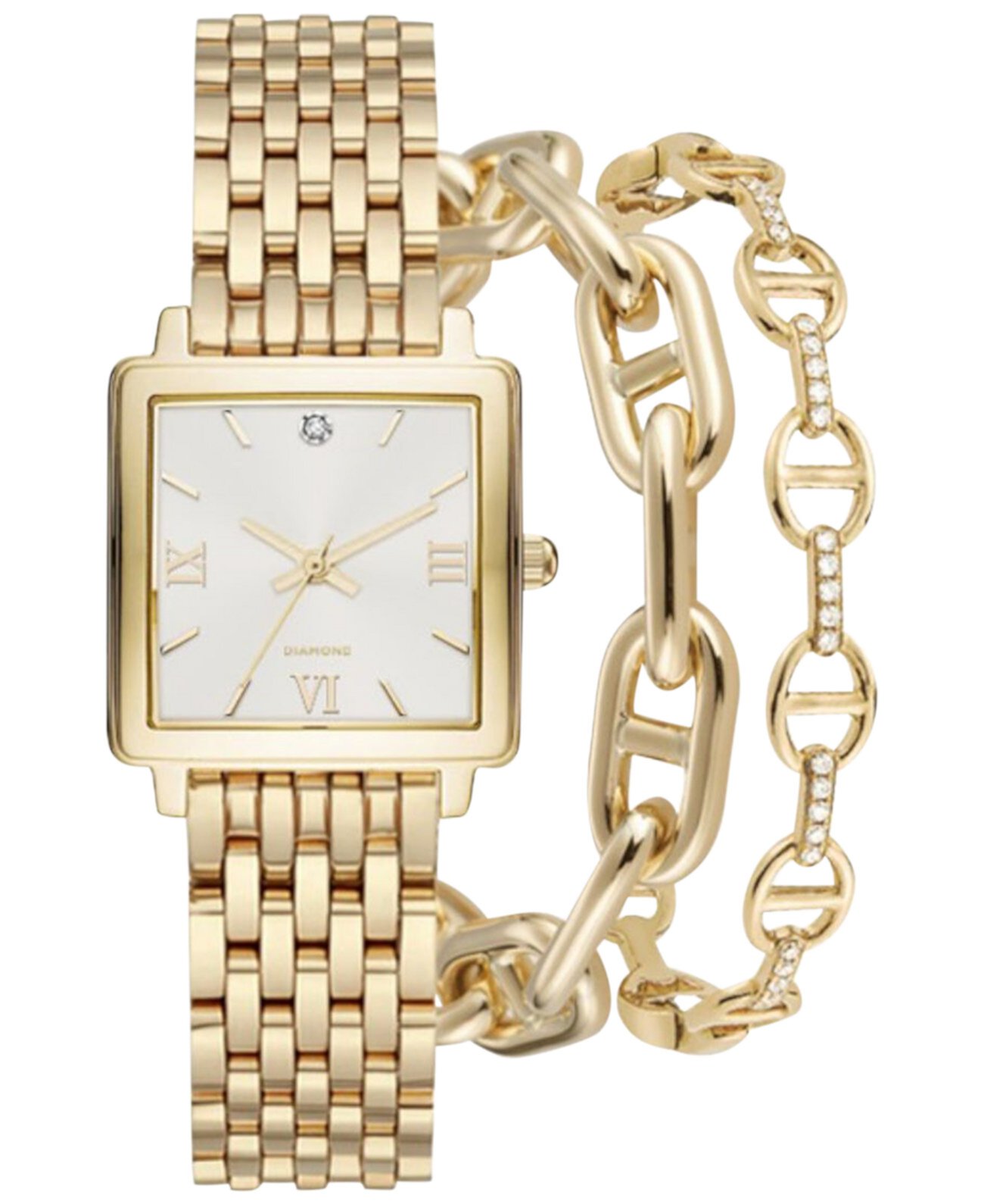 Механические часы Jessica Carlyle Women's Gold-Tone Bracelet 28mm Gift Set Jessica Carlyle