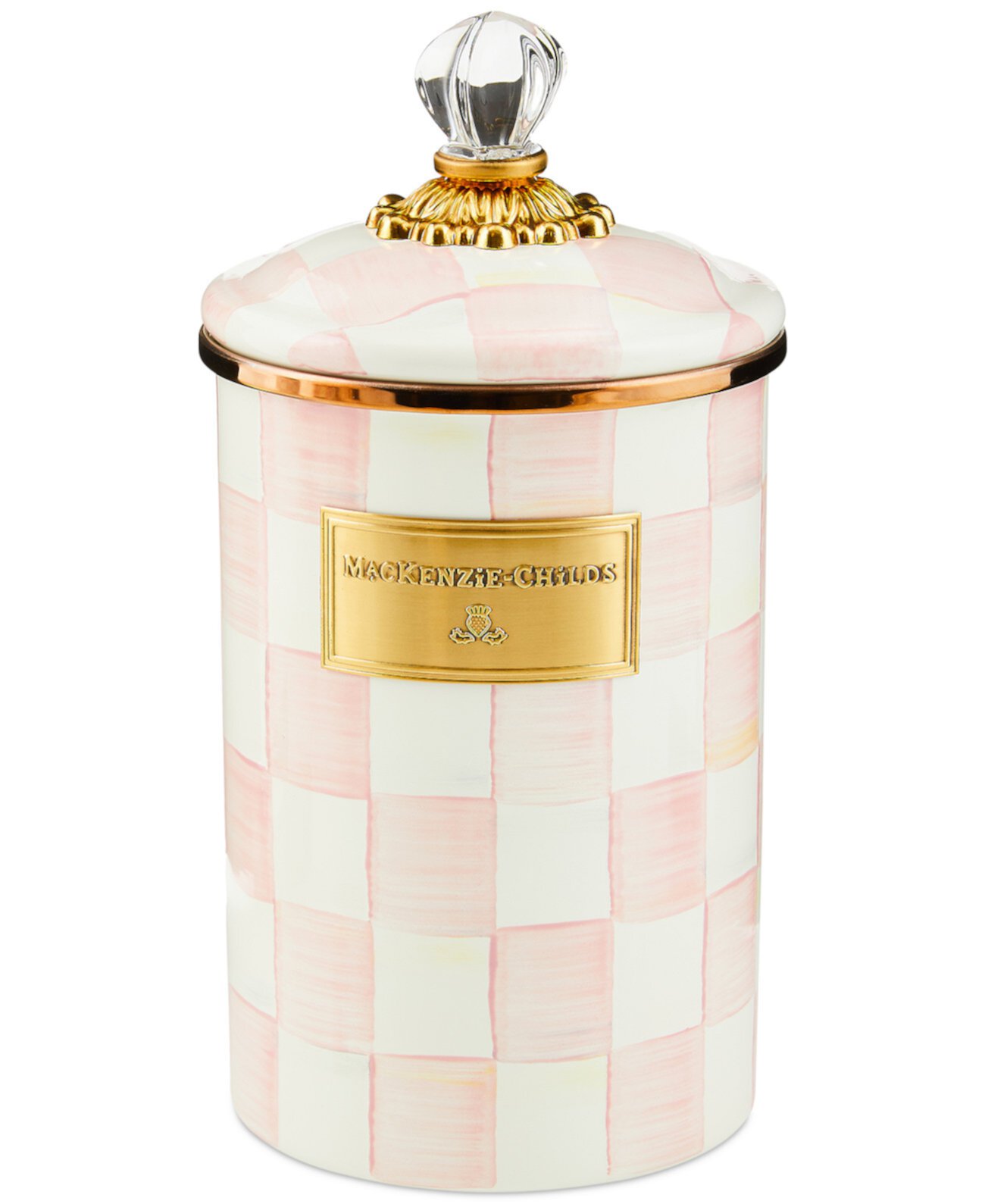 Rosy Check Enameled Steel Large Canister MacKenzie-Childs