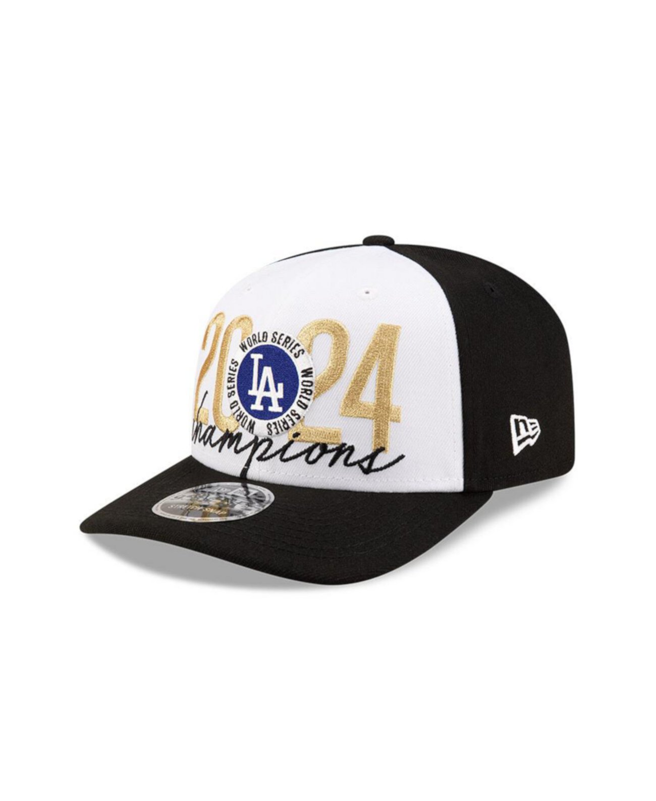 Men's Black Los Angeles Dodgers 2024 World Series Champions Locker Room 9SEVENTY Adjustable Hat New Era