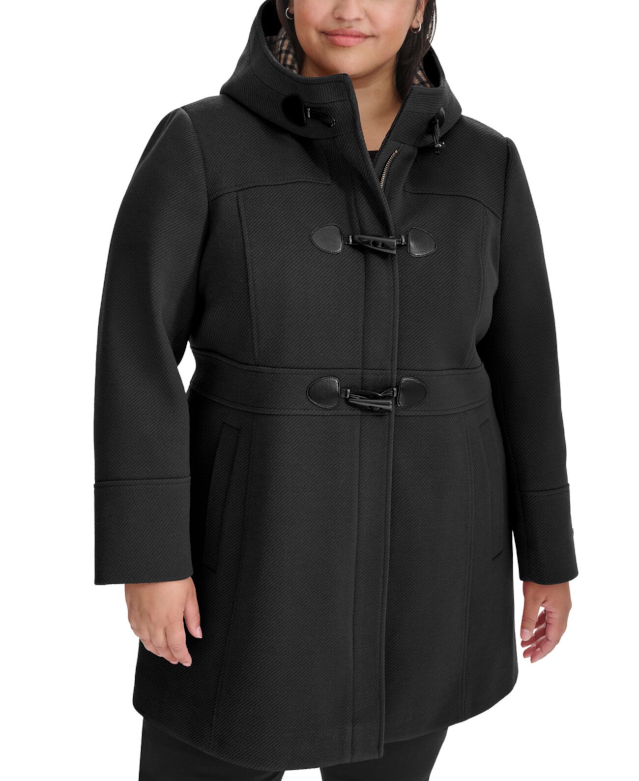 Plus Size Hooded Toggle Walker Coat, Created for Macy's Tommy Hilfiger