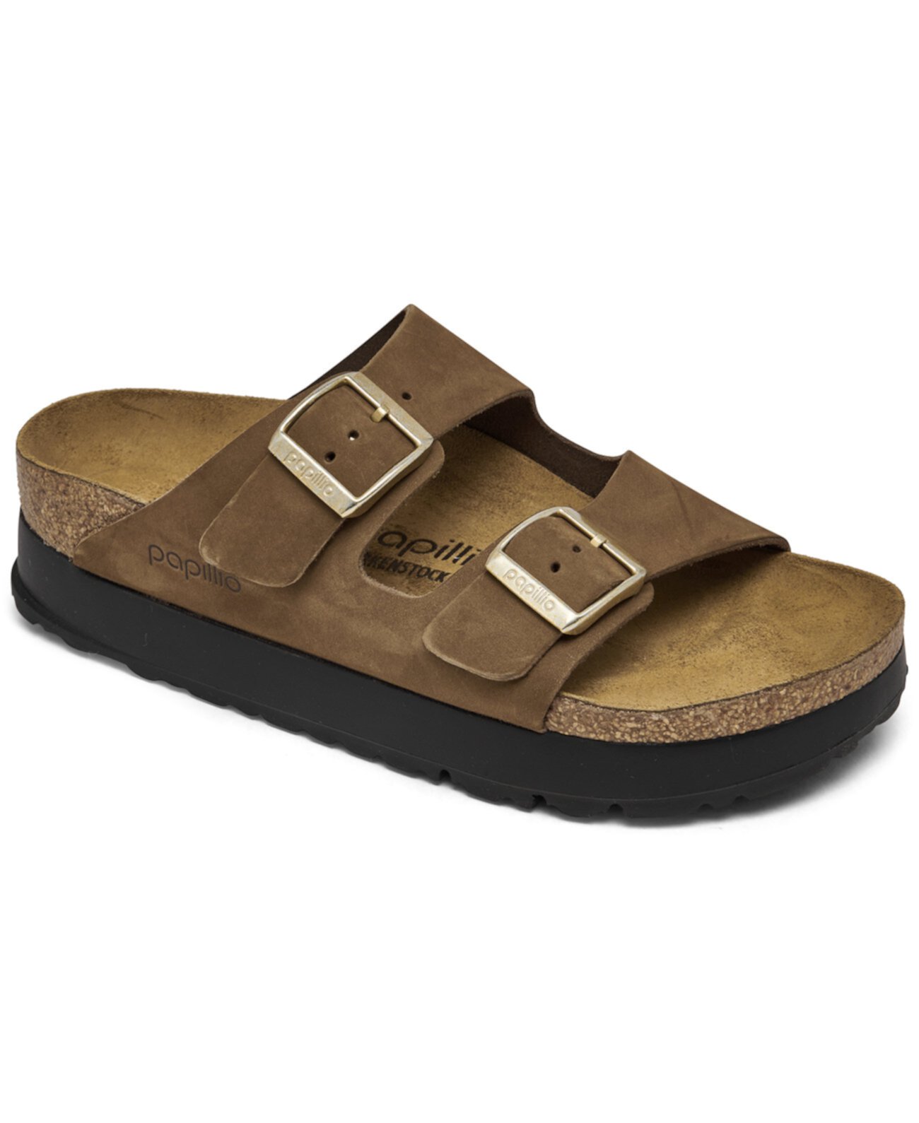 Женские Сандалии на плоской подошве Birkenstock Arizona Flex из нубуковой кожи Birkenstock