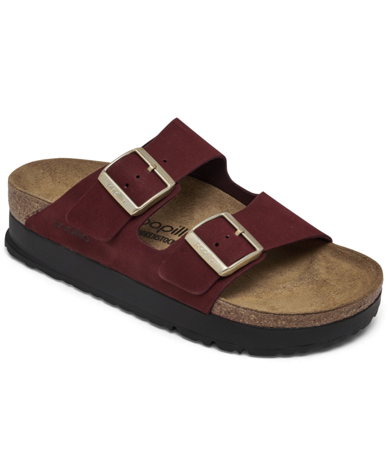 Женские Сандалии на плоской подошве Birkenstock Arizona Flex Nubuck Leather Birkenstock