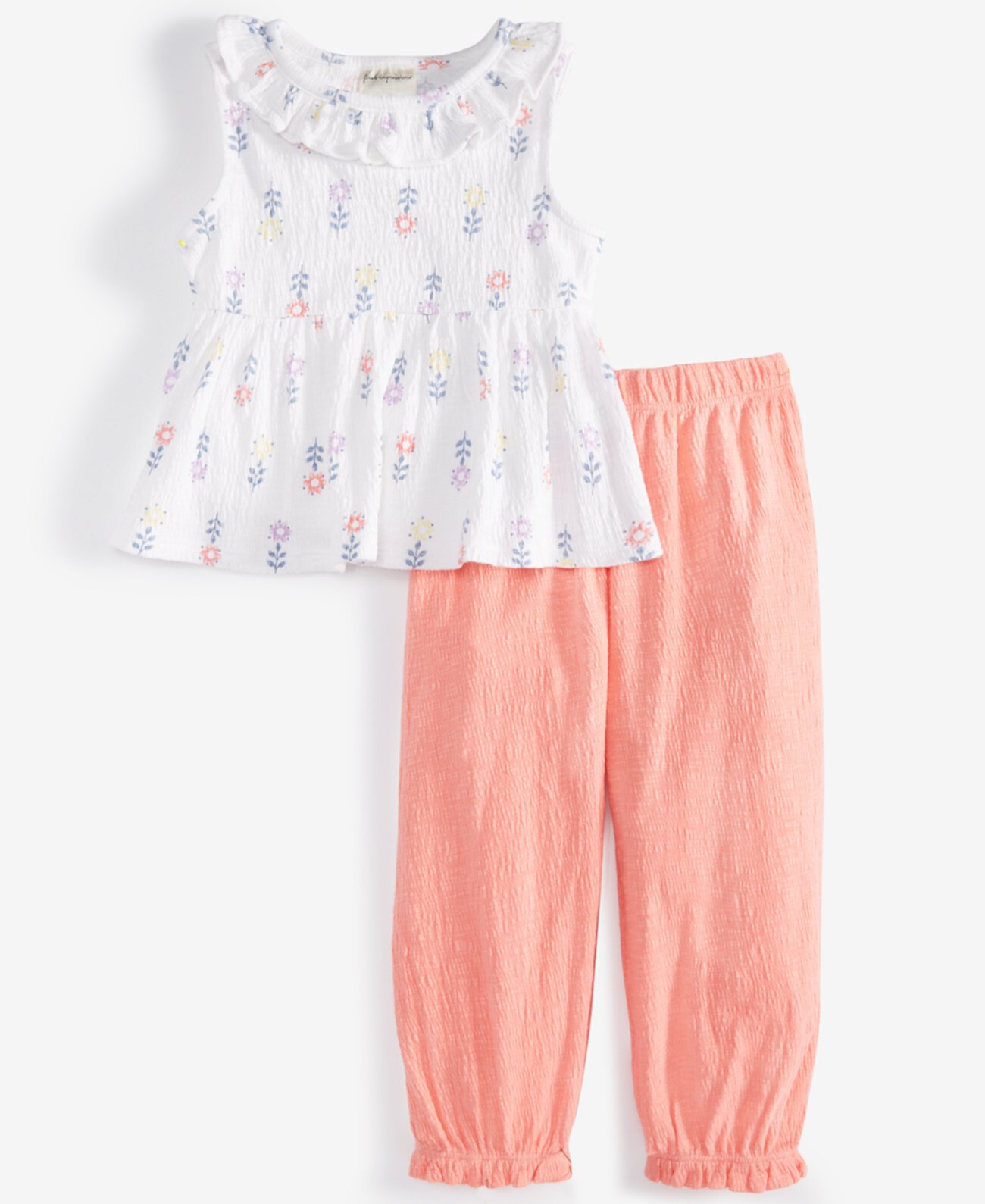 Baby Girls Knit Gauze Tank Top & Pants, 2 Piece Set, Created for Macy's First Impressions