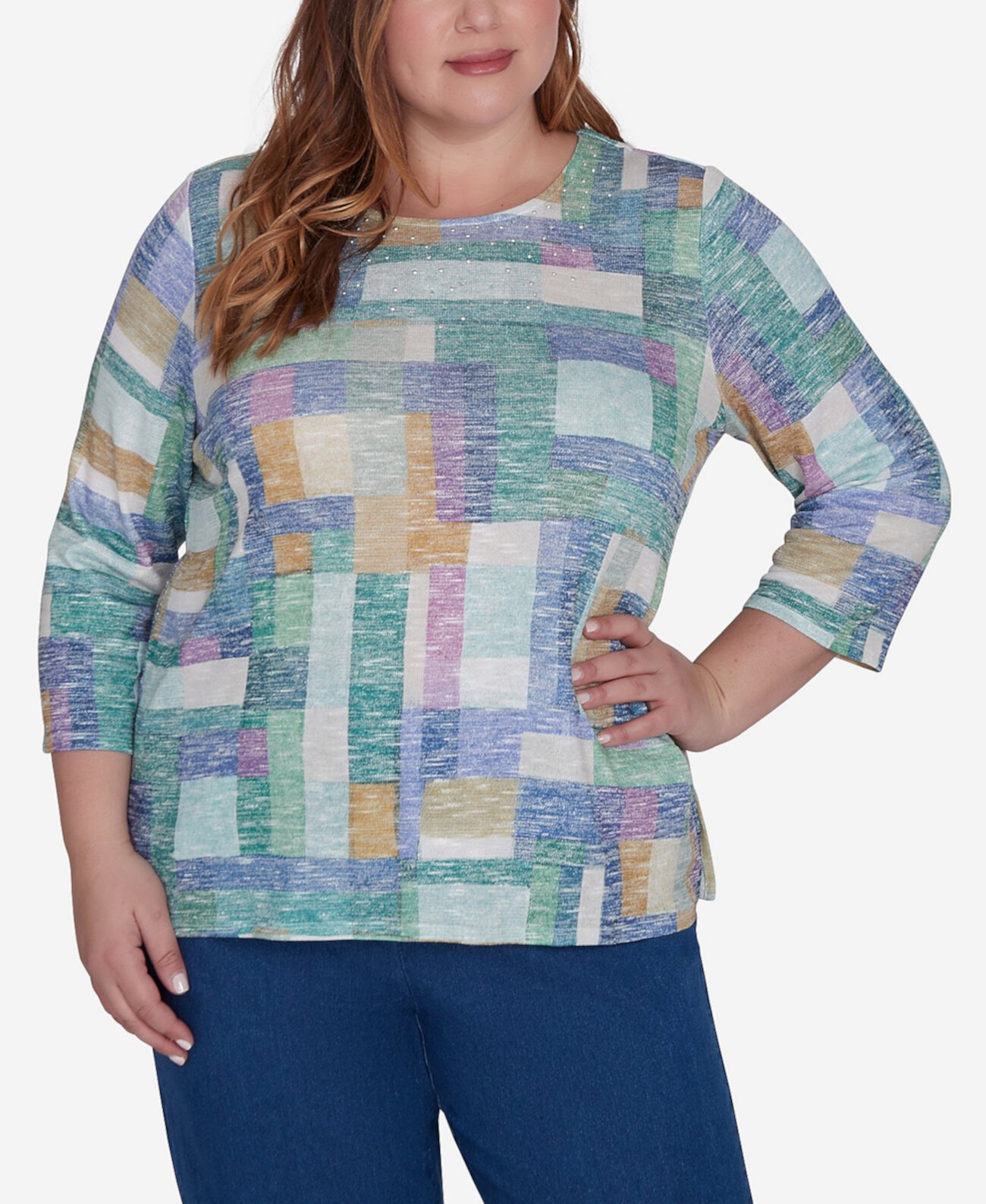 Plus Size Lake Victoria Colorblock Top Alfred Dunner