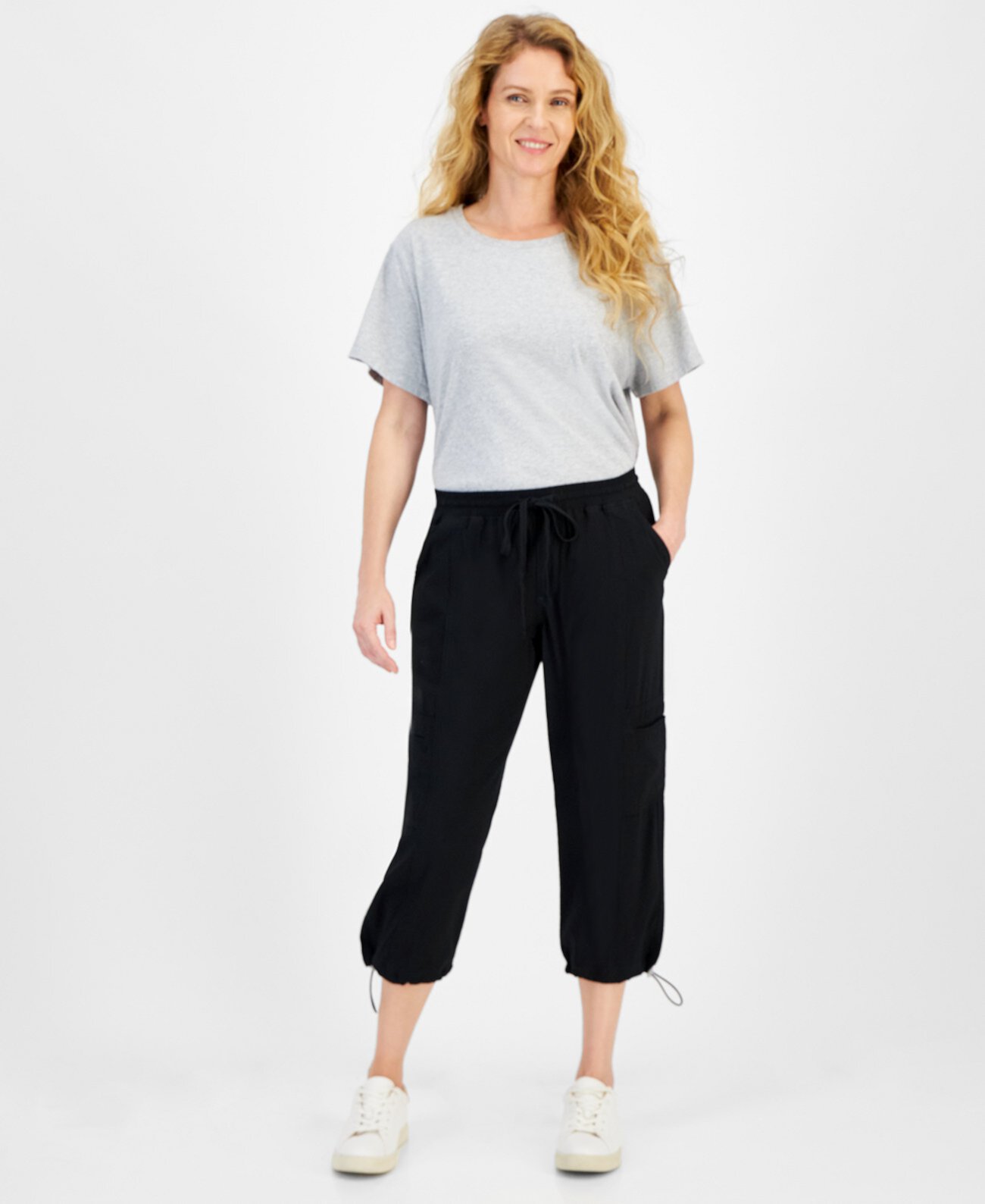 Women's Pull-On Bungee-Hem Capri Pants, Exclusively at Macy's Style & Co