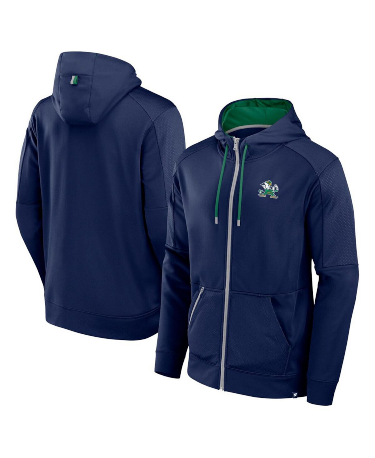 Men's Navy Notre Dame Fighting Irish Defender Full-Zip Hoodie Fanatics