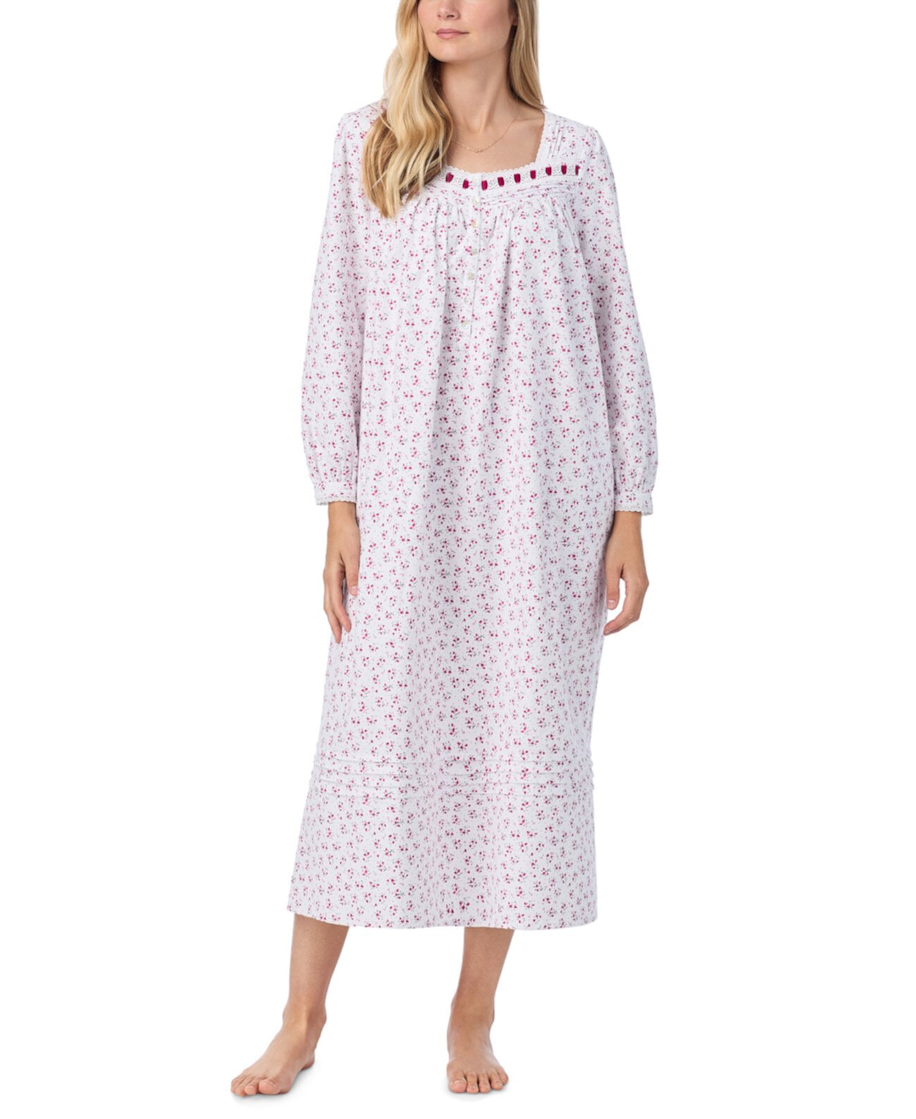 Women's Cotton Flannel Lace-Trim Ballet Nightgown Eileen West