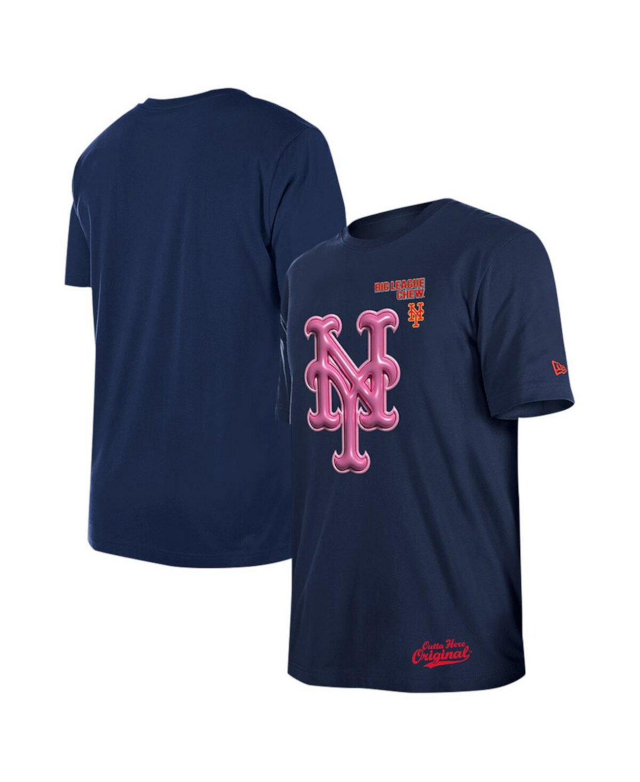 Men's Navy New York Mets Big League Chew T-Shirt New Era