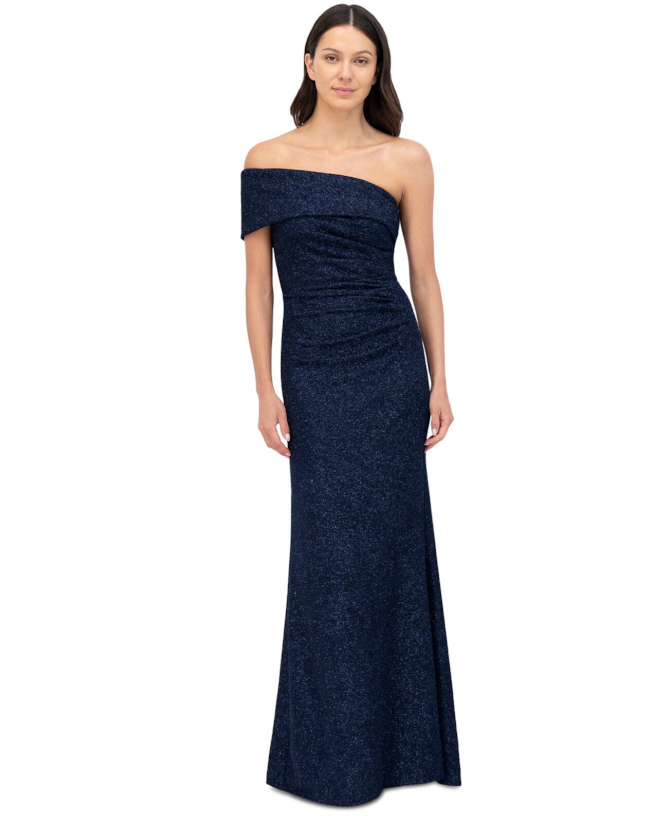 Женское Платье Eliza J Petite Metallic One-Shoulder Gown Eliza J