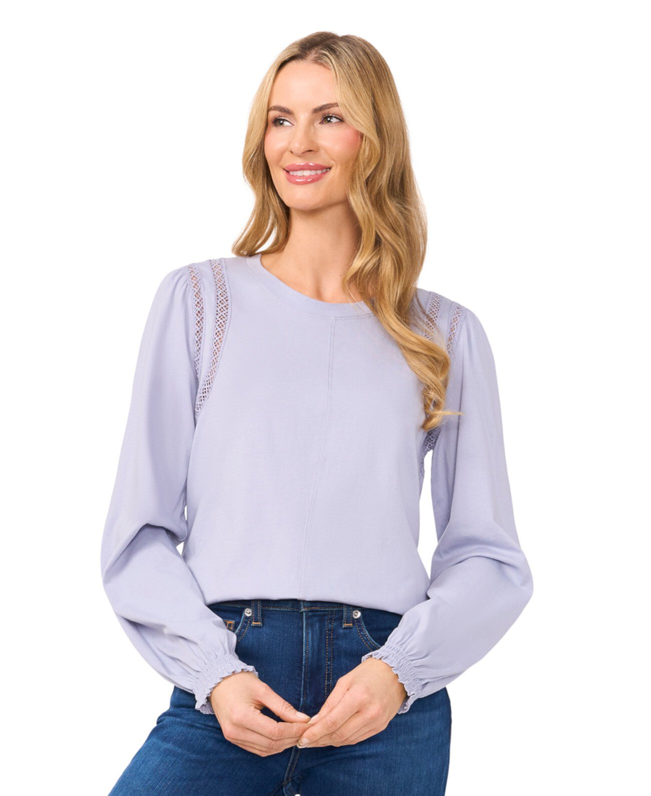 Women's Lace-Inset Swing Top CeCe