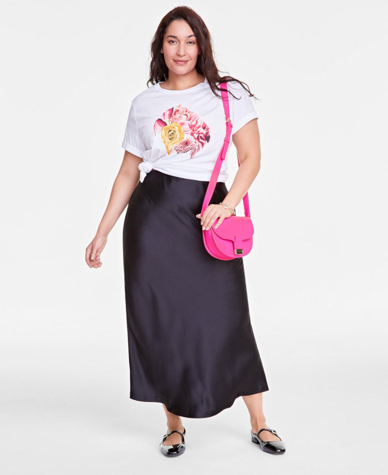 Trendy Plus Satin A-Line Slip Skirt, Exclusively at Macy's On 34th