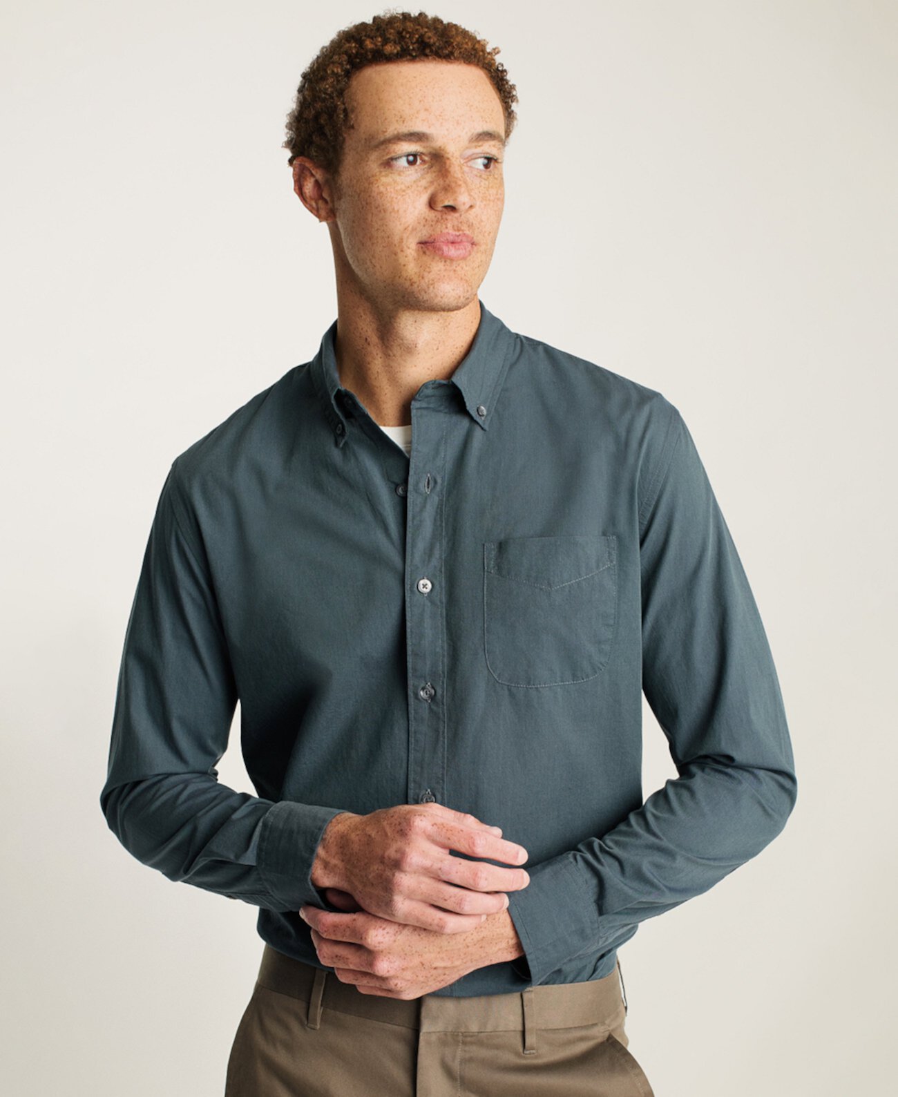 Men's Slim-Fit Melange Shirt Bonobos