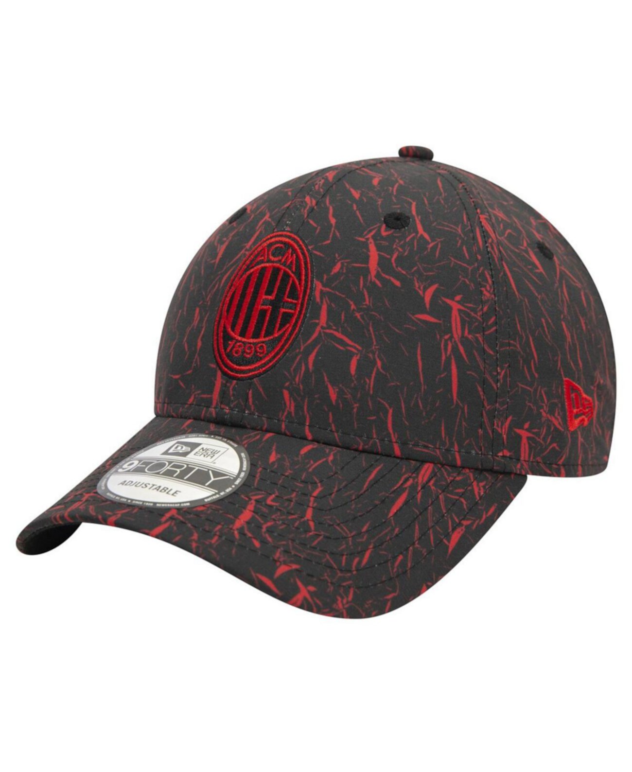 Men's Black AC Milan Crinkle 9FORTY Adjustable Hat New Era