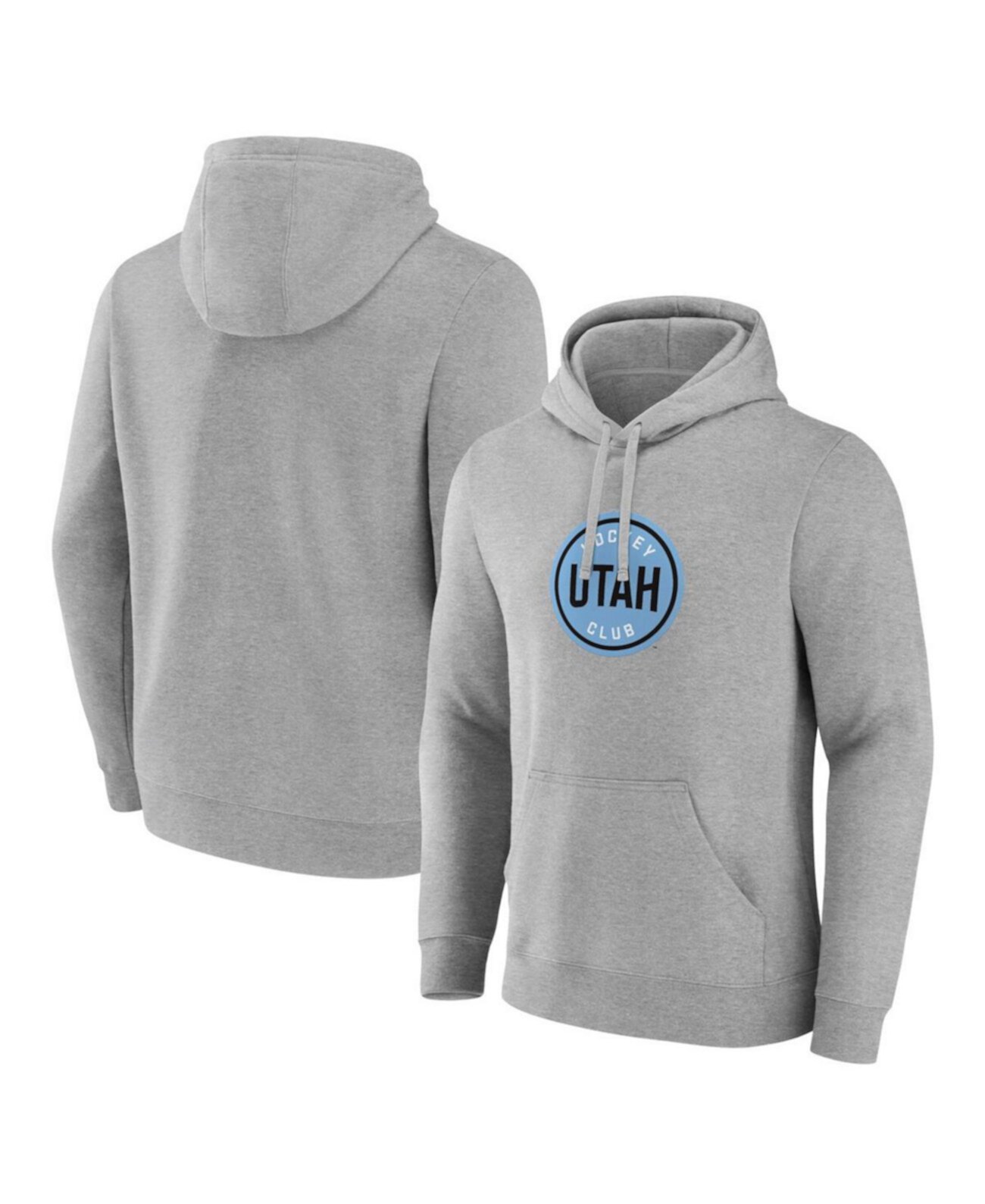 Men's Steel Heather Utah Hockey Club Draft Logo Pullover Hoodie Fanatics