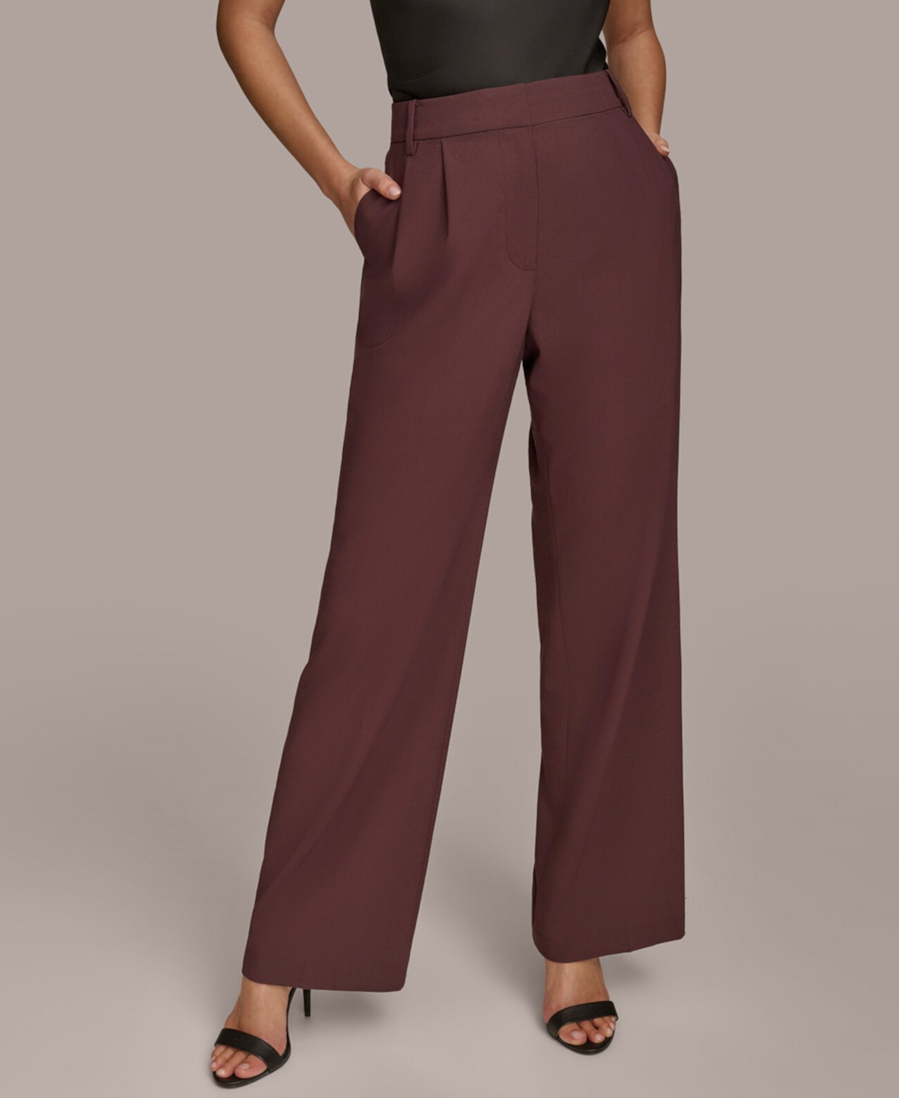 Women's Pleated Wide-Leg Pants Donna Karan New York