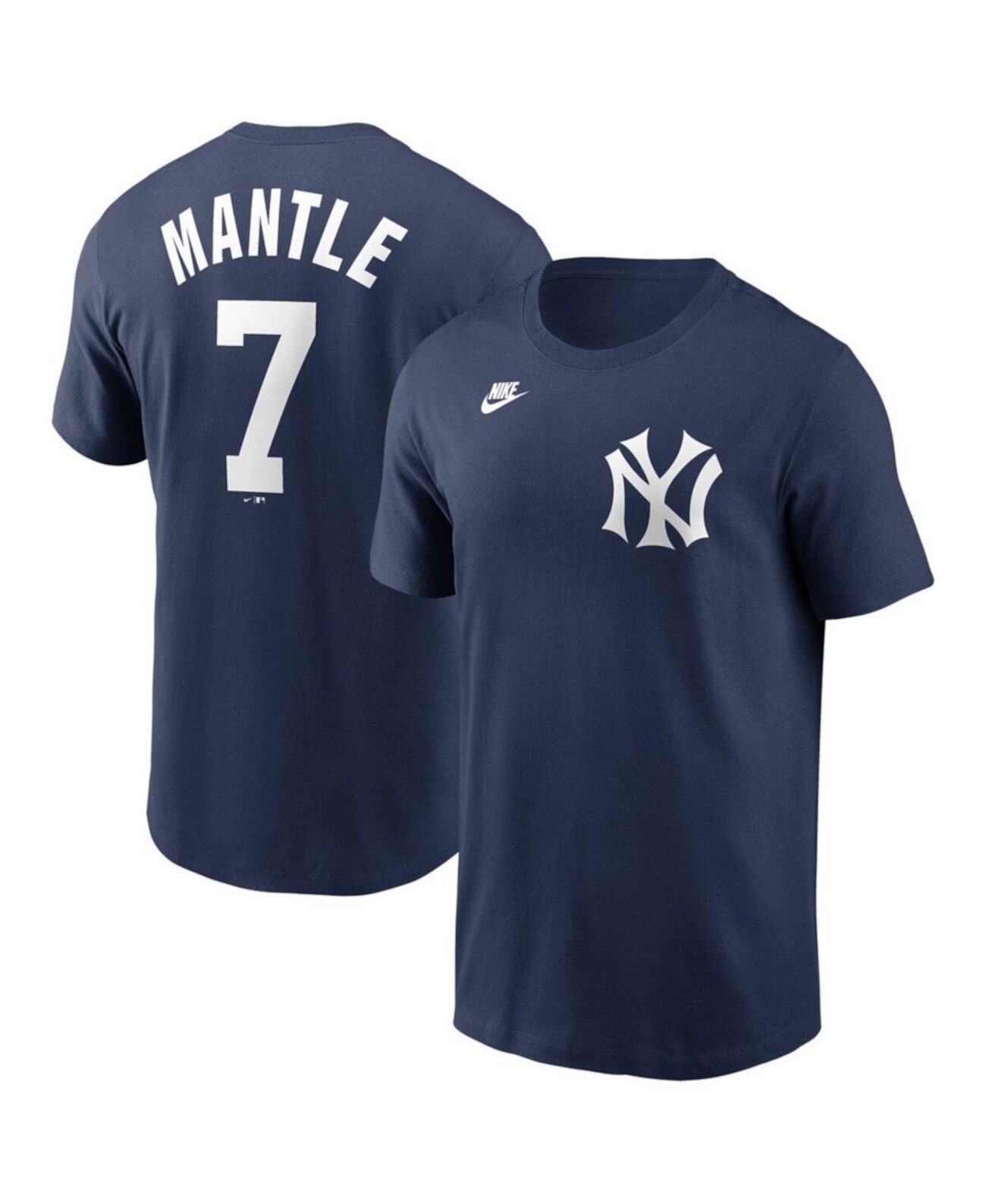 Men's Mickey Mantle Navy New York Yankees Cooperstown Collection Fuse Name Number T-Shirt Nike