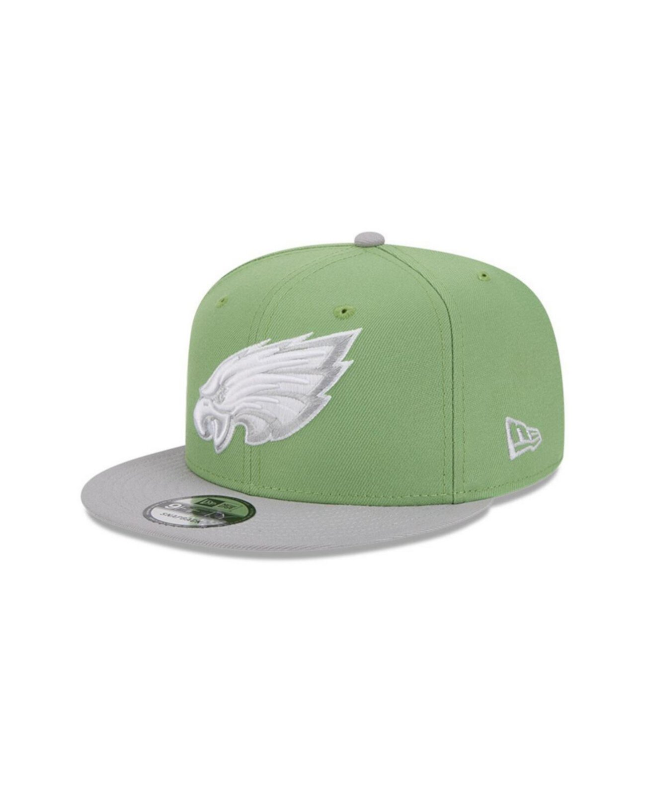 Men's Green/Gray Philadelphia Eagles Two-Tone Color Pack 9FIFTY Snapback Hat New Era