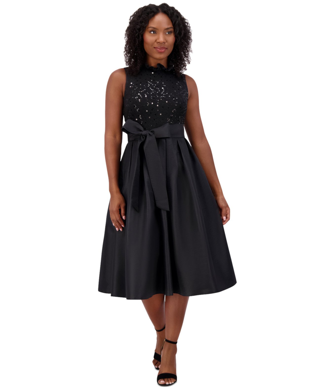 Женское Платье Jessica Howard Petite Sequined-Bodice Pleated Midi Jessica Howard