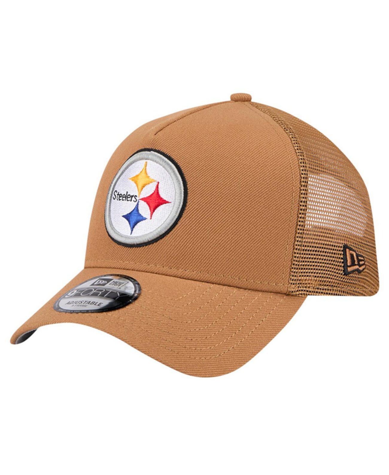 Men's Brown Pittsburgh Steelers Color Pack A-Frame Trucker 9FORTY Adjustable Hat New Era