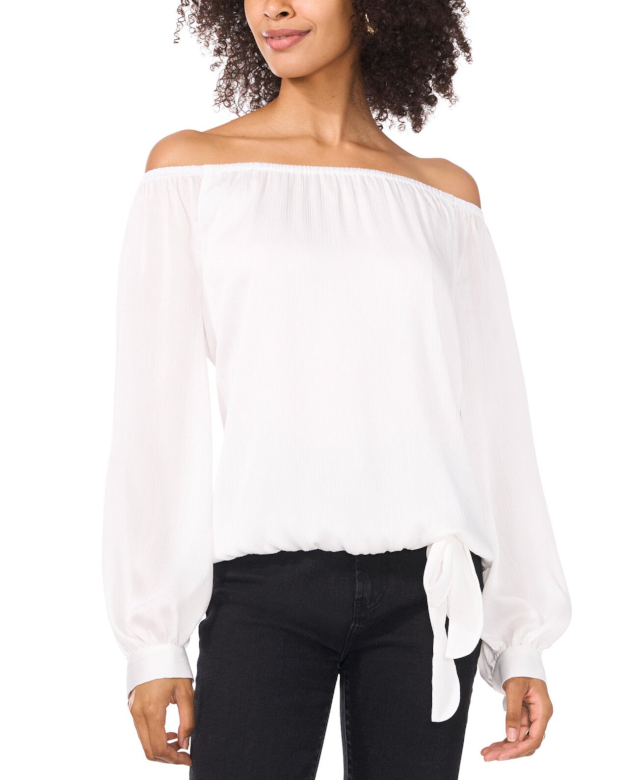 Women's Off-The-Shoulder Tie-Hem Top Vince Camuto