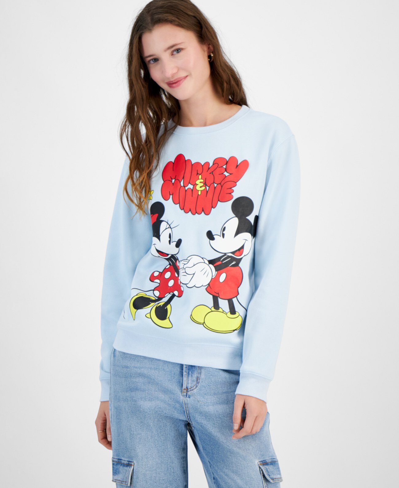 Juniors' Mickey and Minnie Graphic Sweatshirt Disney