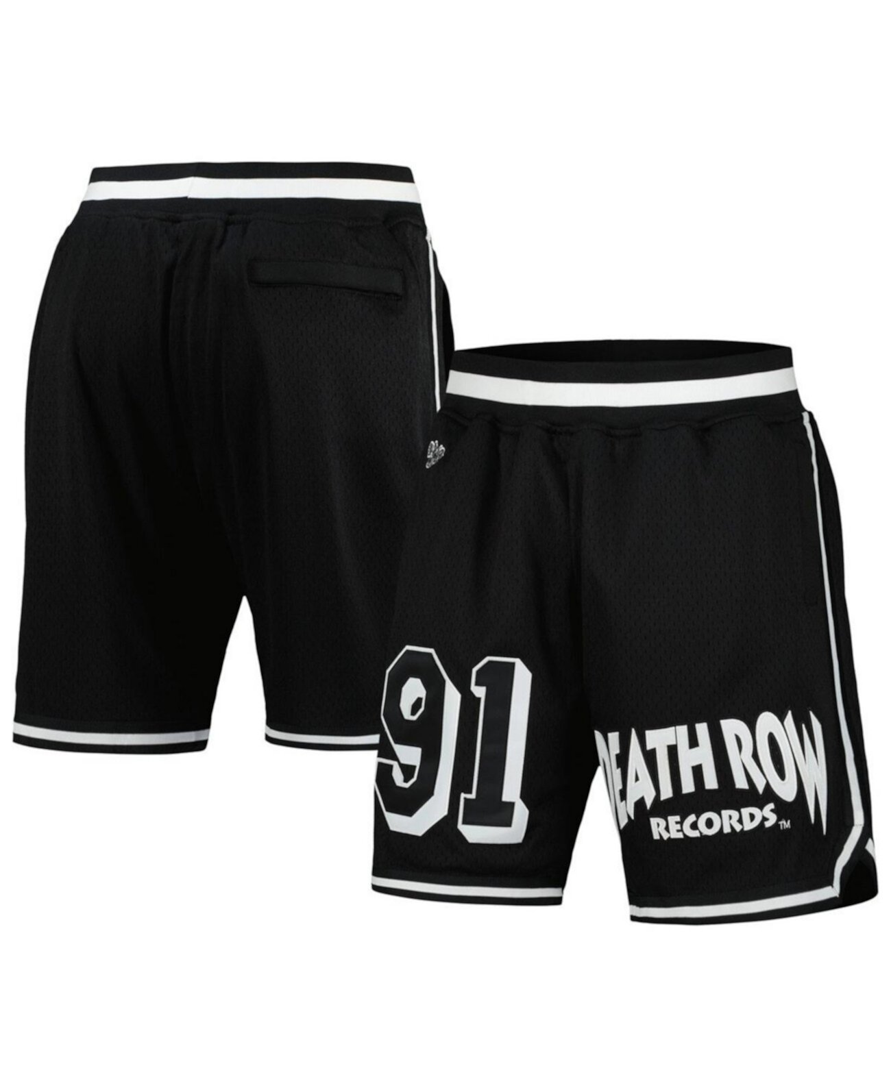 Men's Black Death Row Records Basketball Shorts Lids