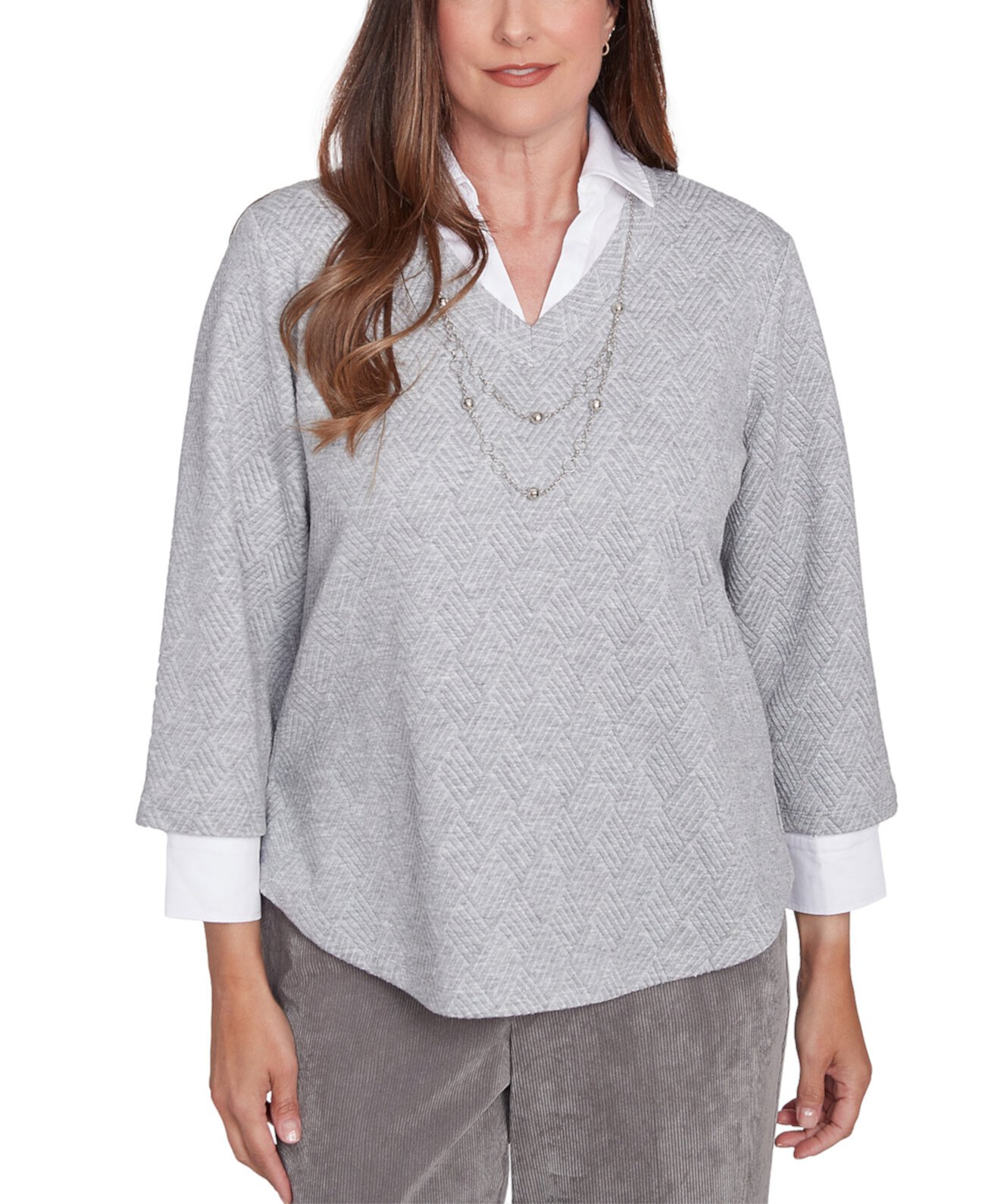 Petite Copenhagen Layered-Look Necklace Top Alfred Dunner