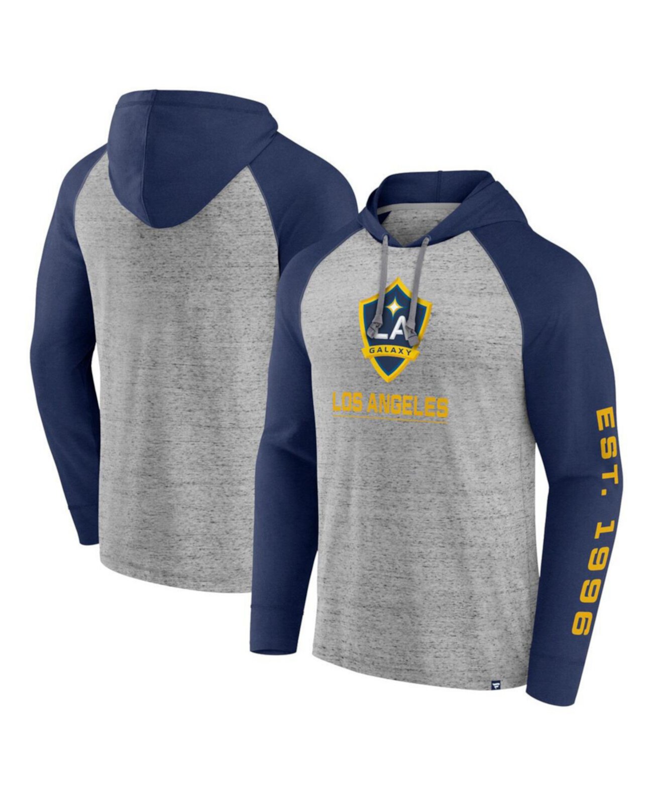 Men's Steel LA Galaxy Deflection Raglan Pullover Hoodie Fanatics