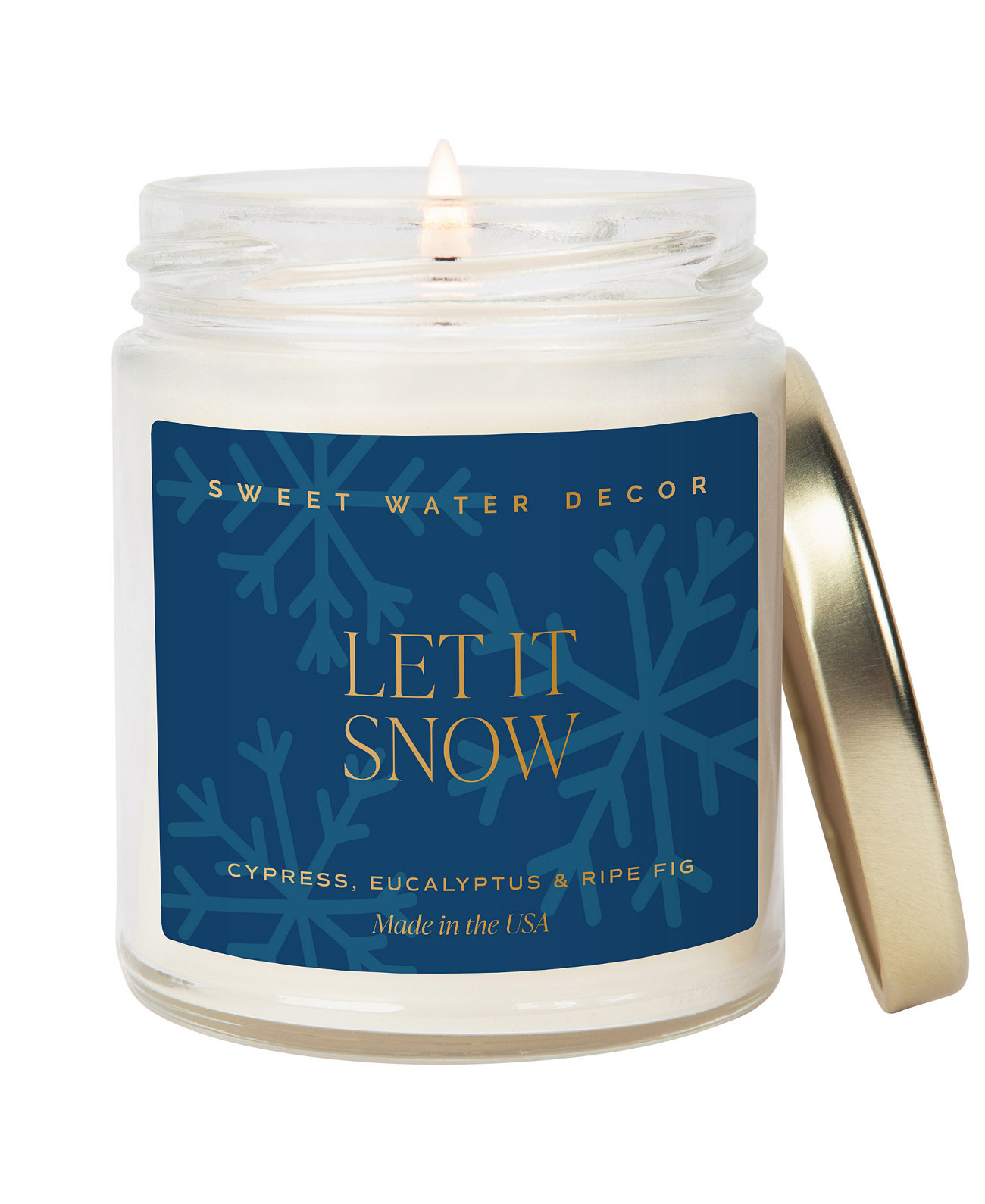 Let It Snow Candle, 9 oz. SWEET WATER DECOR