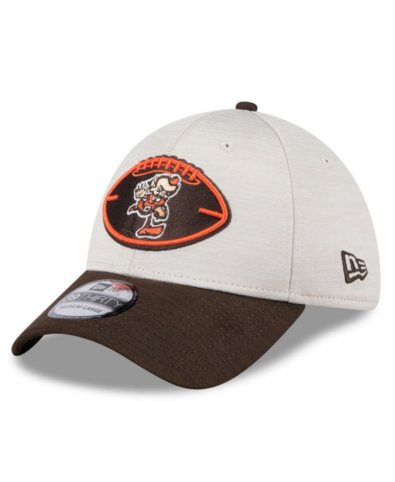 Men's Stone/Brown Cleveland Browns 2024 Sideline Historic 39THIRTY Flex Hat New Era