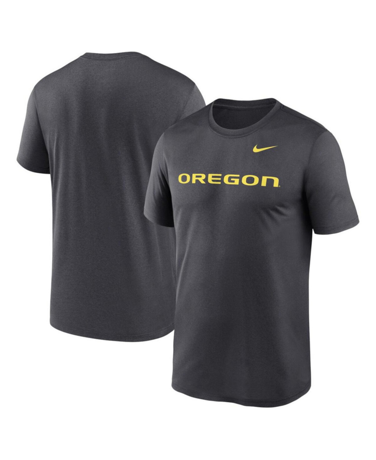 Men's Anthracite Oregon Ducks Primetime Legend Wordmark T-Shirt Nike