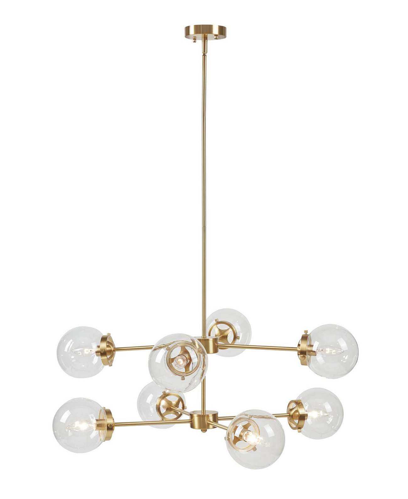 8-Light Metal Chandelier with Globe Bulbs INK+IVY