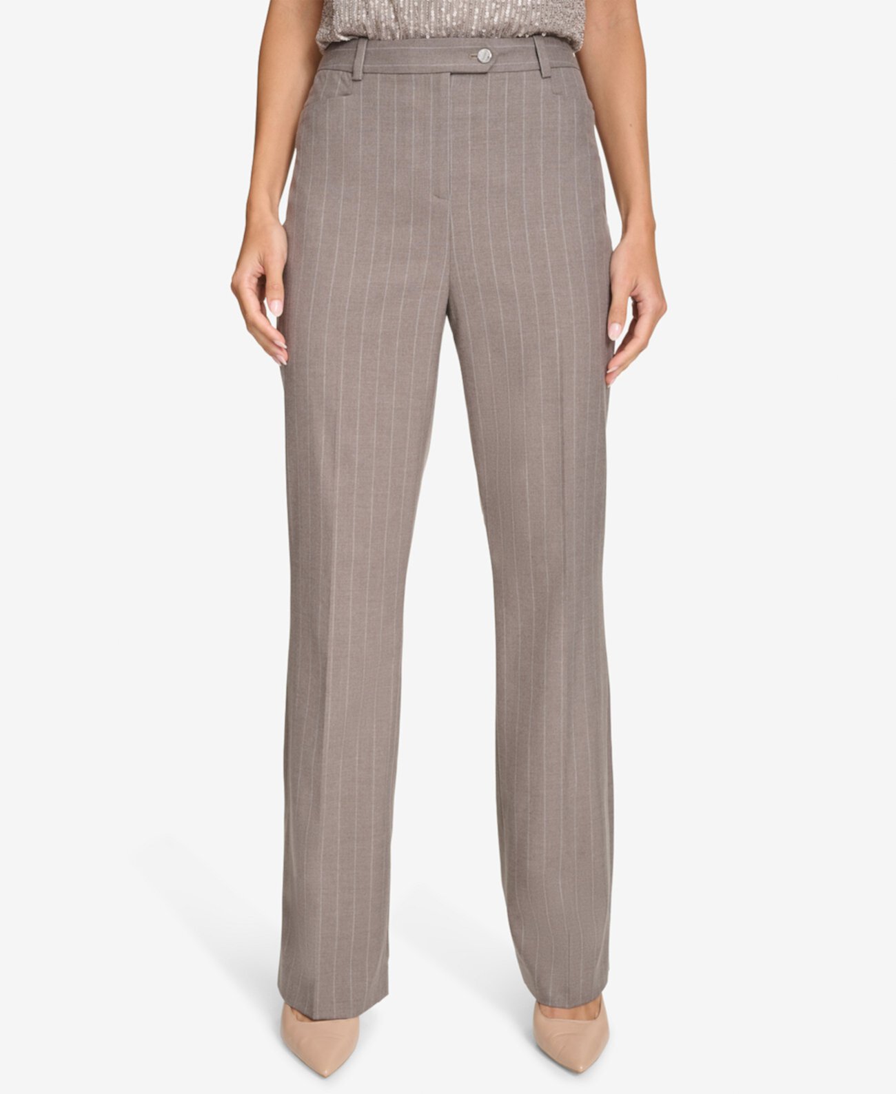 Женские Классические брюки Calvin Klein Petite Pin-Striped Modern Pants Calvin Klein