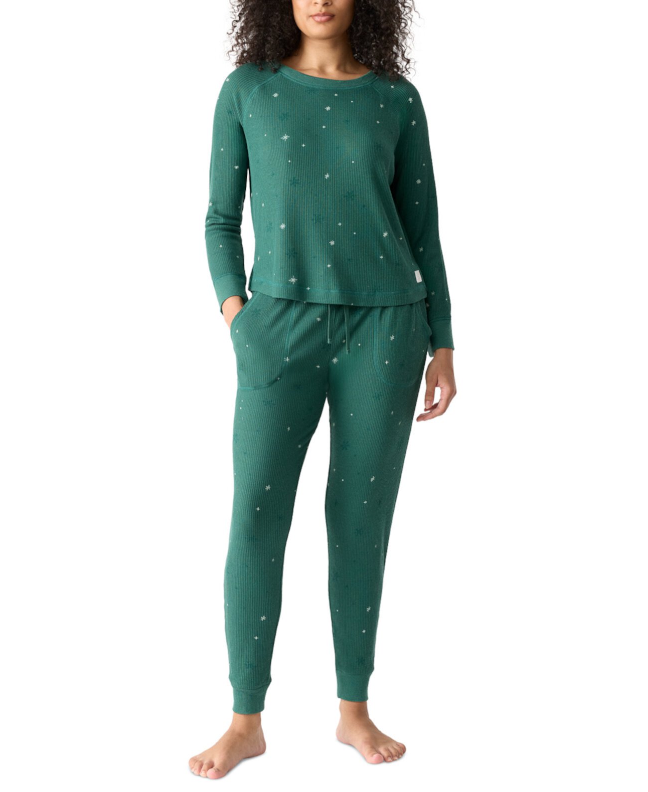 GapBody Women's Ribbed Printed Jogger Pajama Set Gap