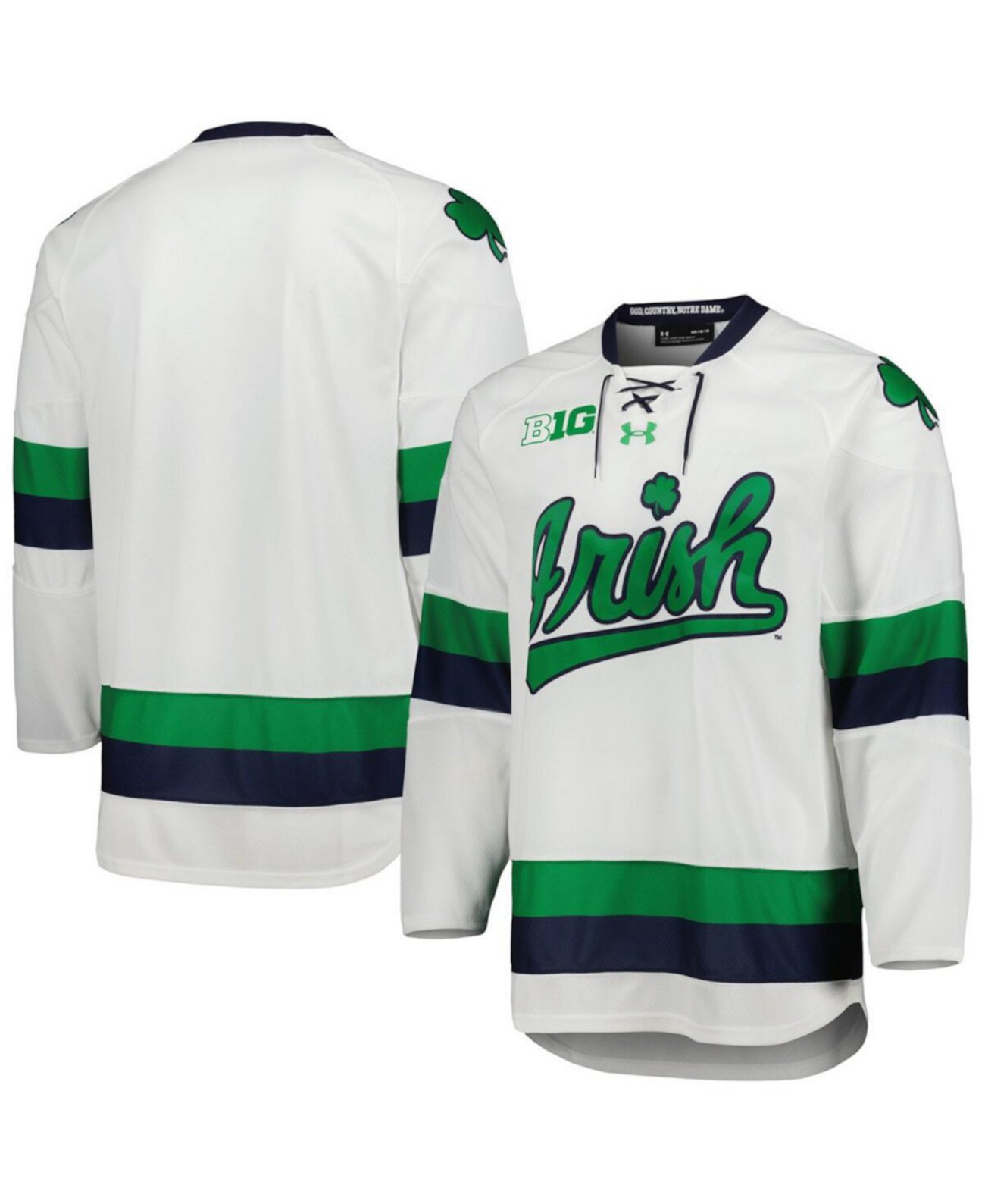 Men's White Notre Dame Fighting Irish Team Replica Hockey Jersey Under Armour